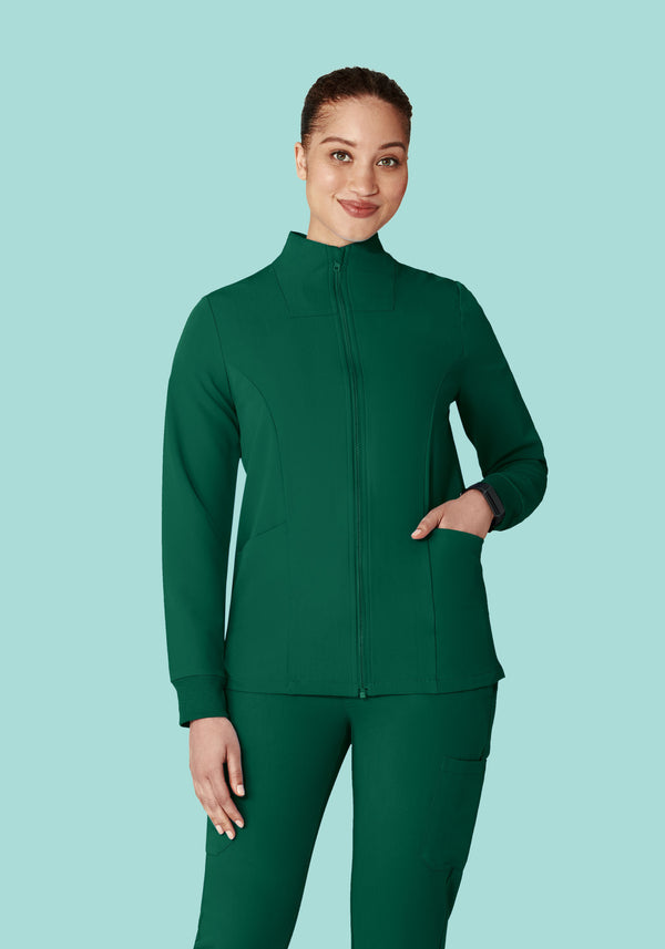 Women's Modern Scrub Jacket Hunter Green