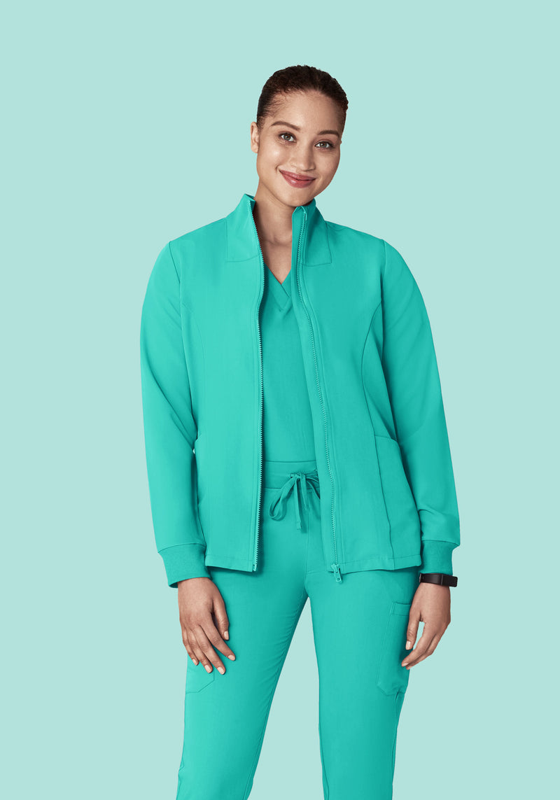 Women's Modern Scrub Jacket Surgical Green