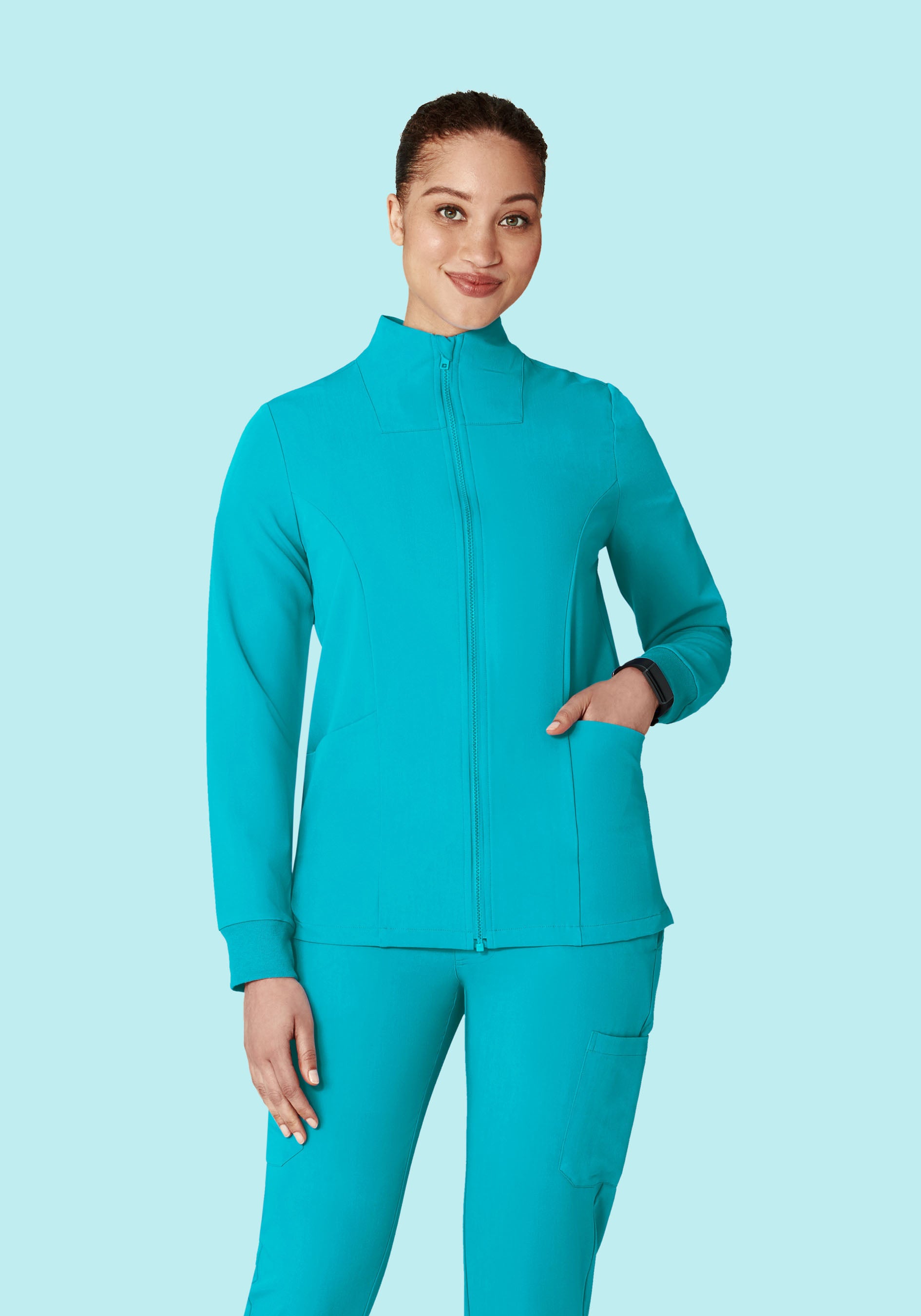 Women's Modern Scrub Jacket Teal