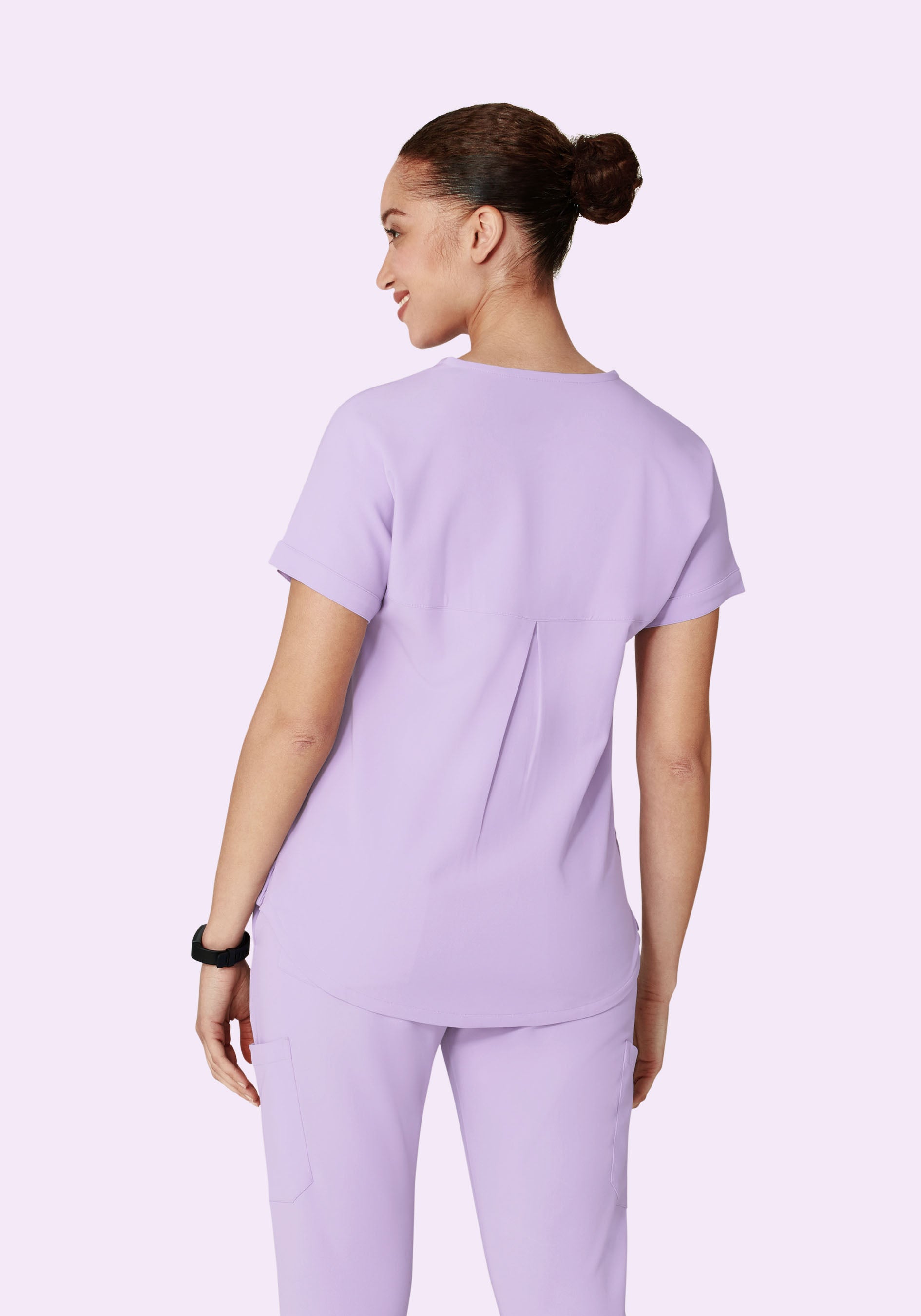 Oversized V Neck Top Cool Lavender