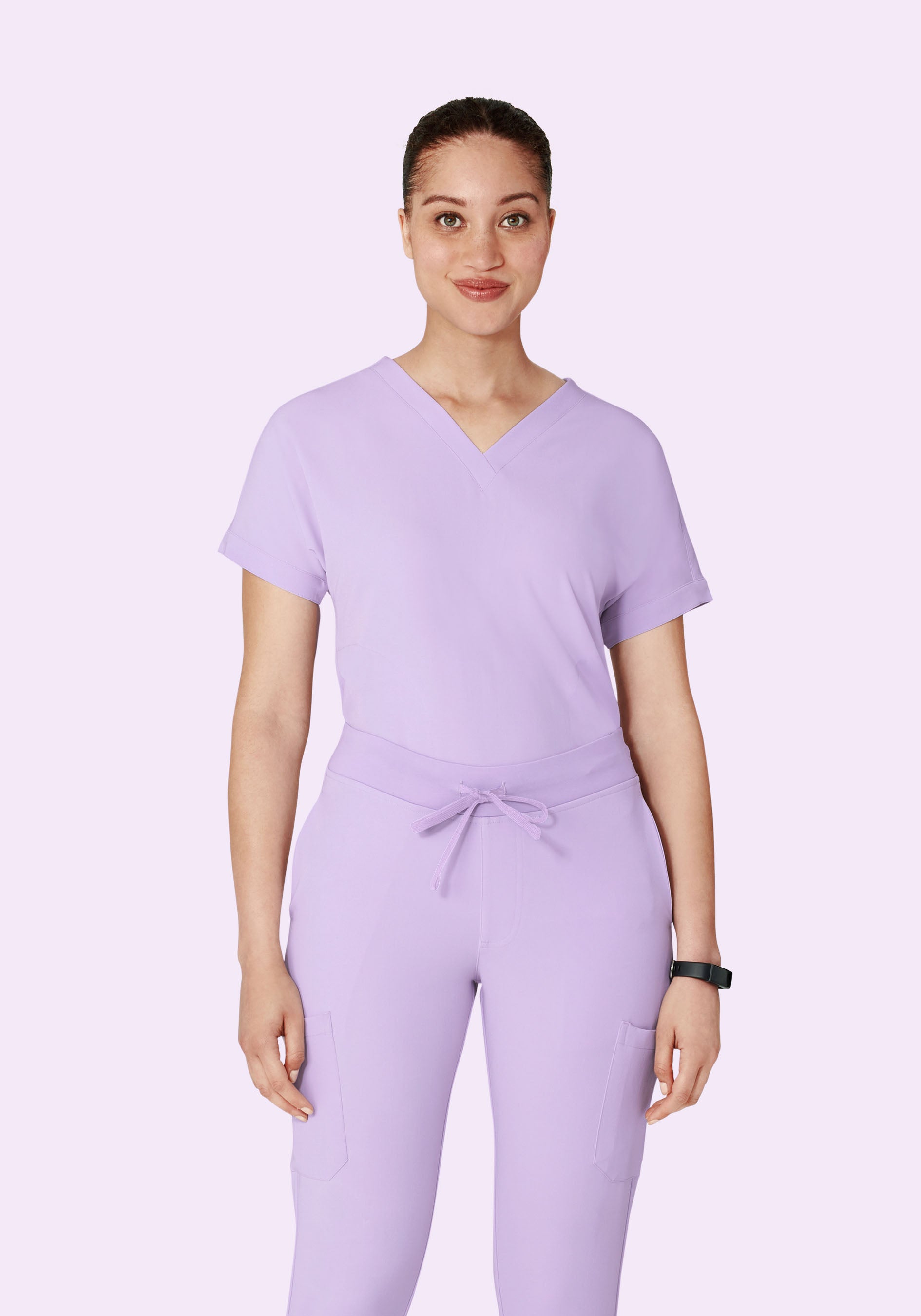 Oversized V Neck Top Cool Lavender