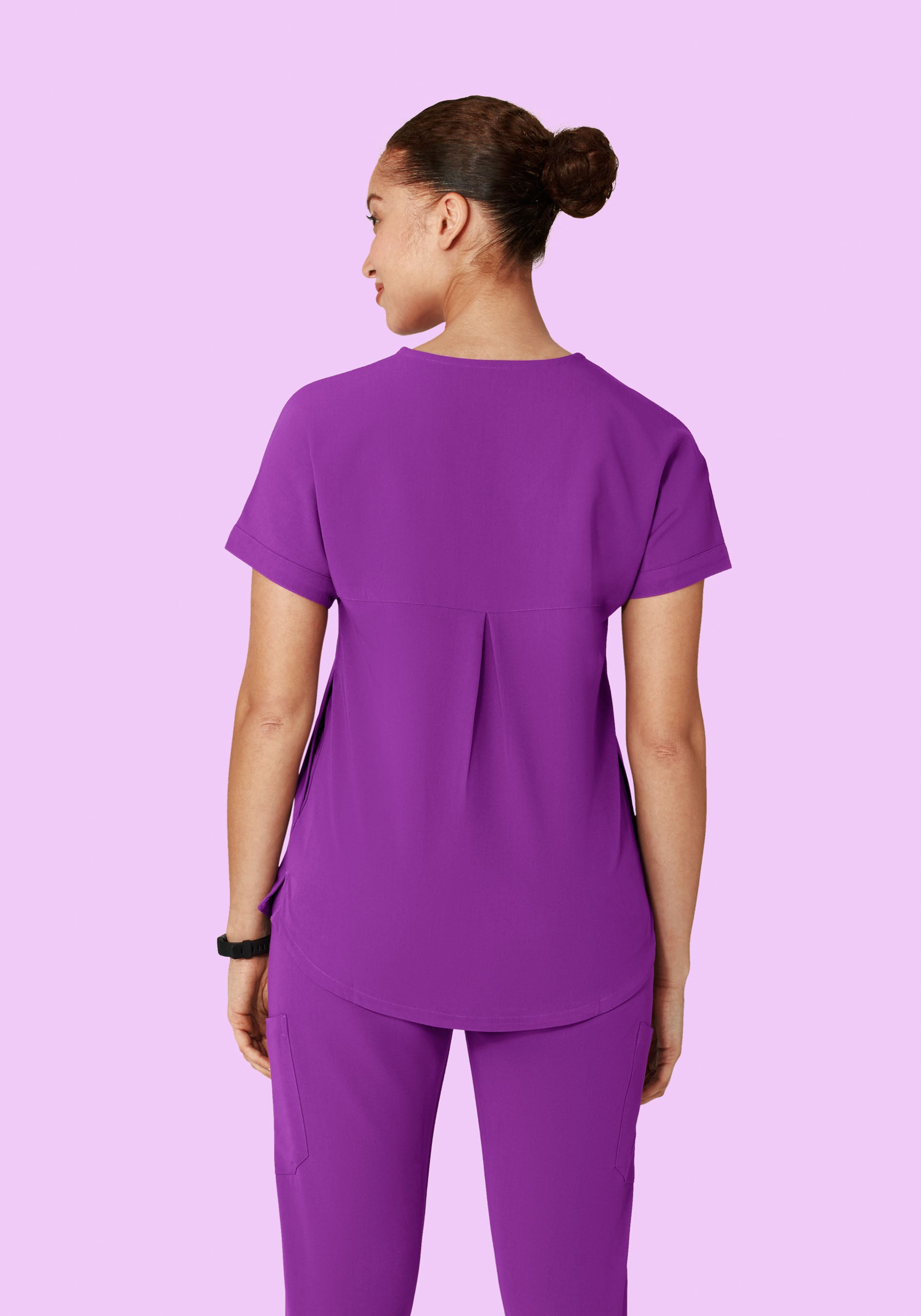 Oversized V Neck Top Cyber Grape