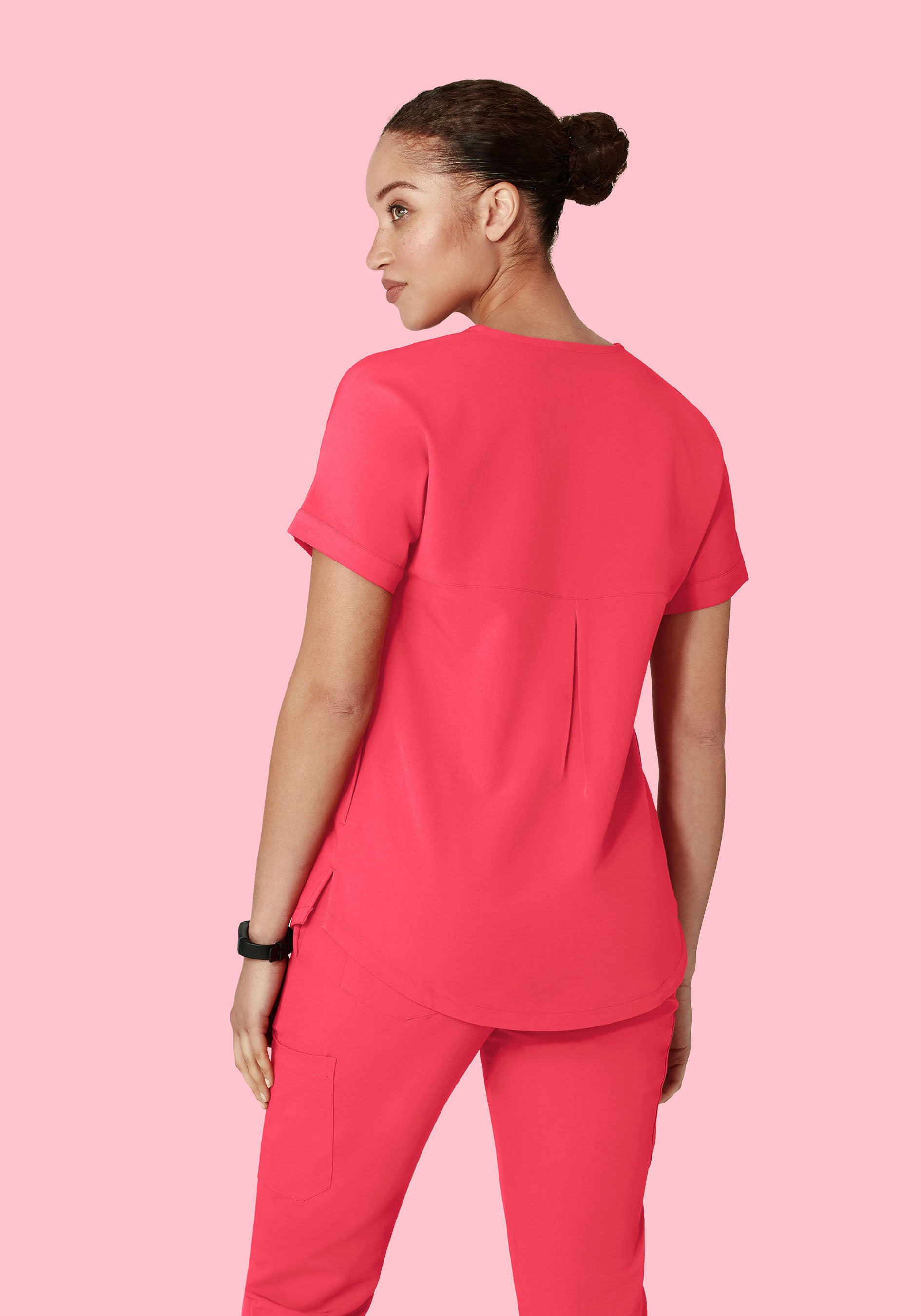 Oversized V Neck Top Paradise Pink