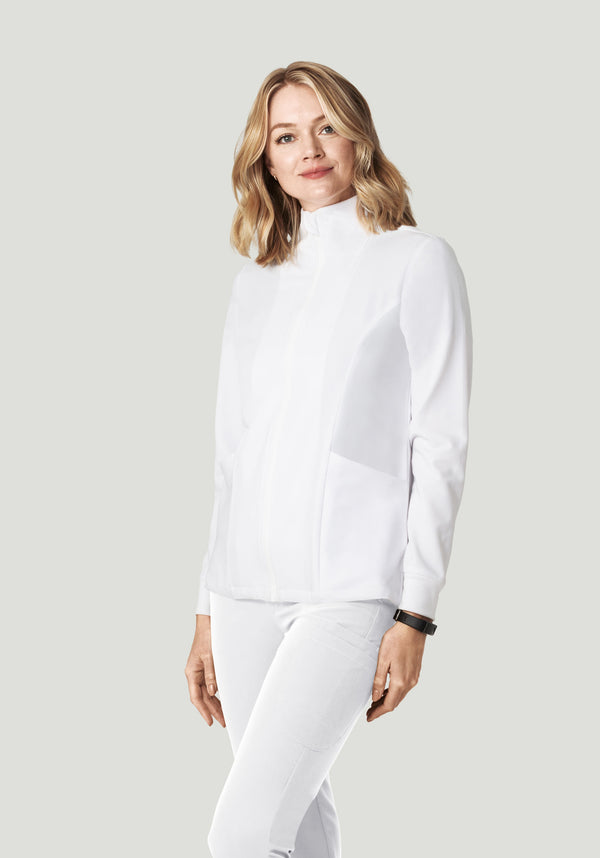 Women's Modern Scrub Jacket White