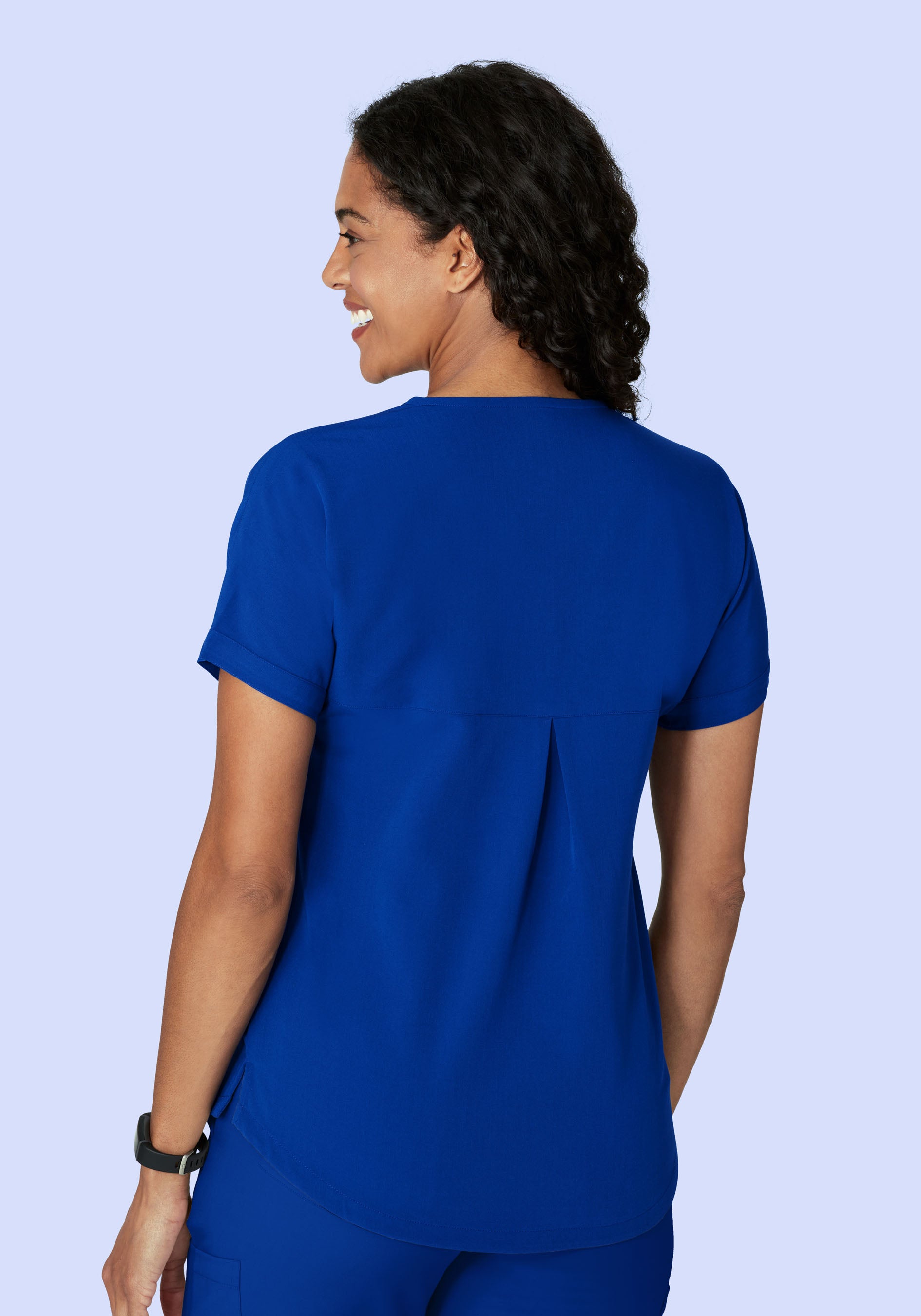 Oversized V Neck Top Galaxy Blue