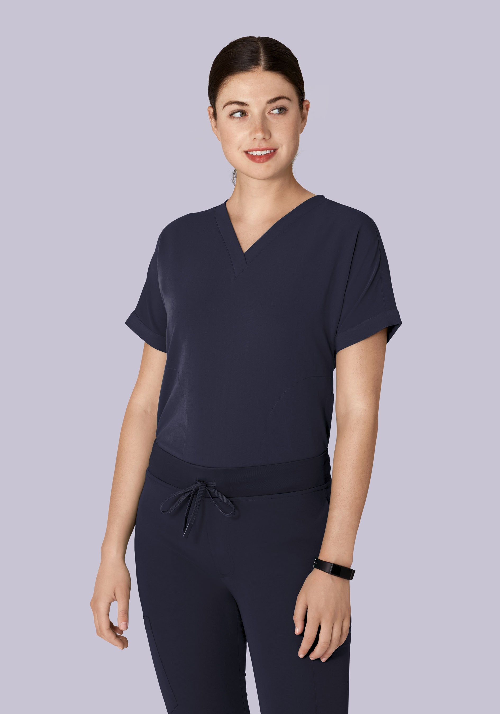 Oversized V Neck Top Steel