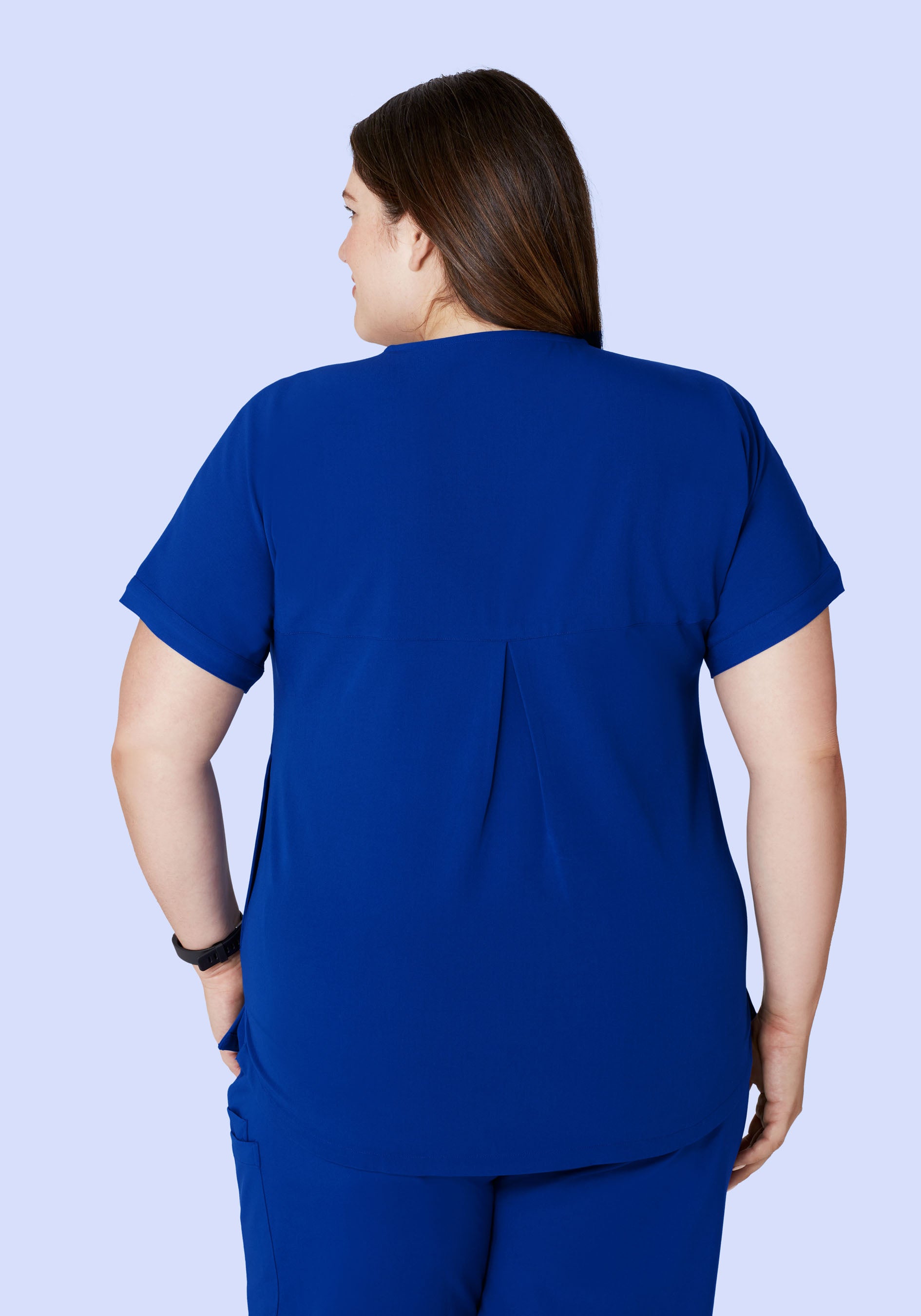 Oversized V Neck Top Galaxy Blue