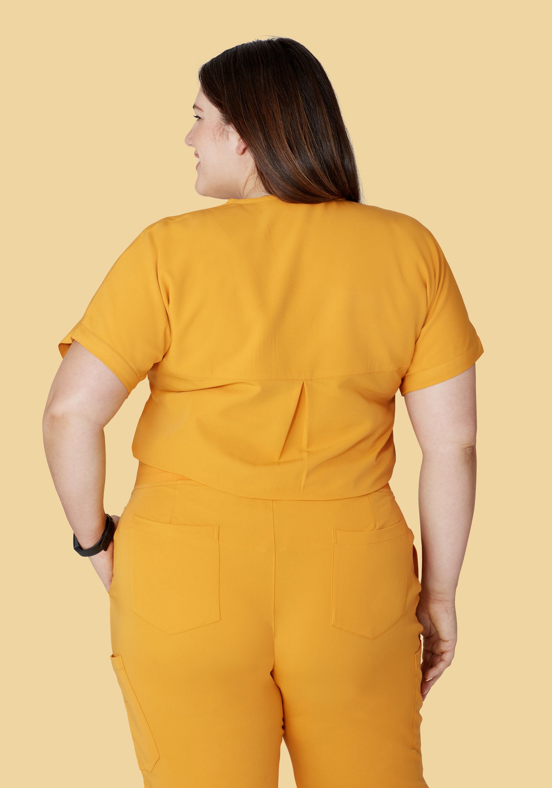 Oversized V Neck Top Honey