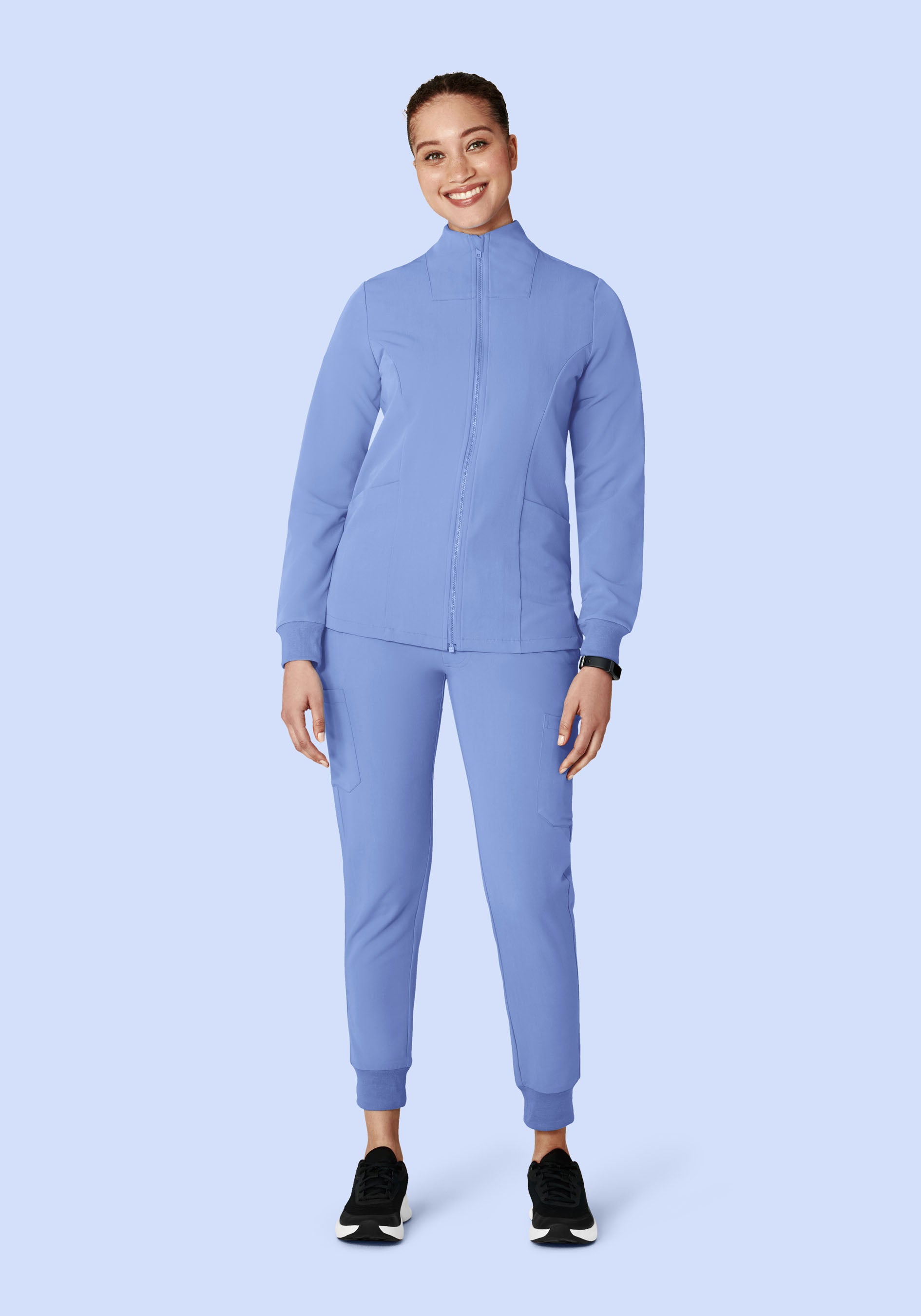 Women's Modern Scrub Jacket Coastline Blue