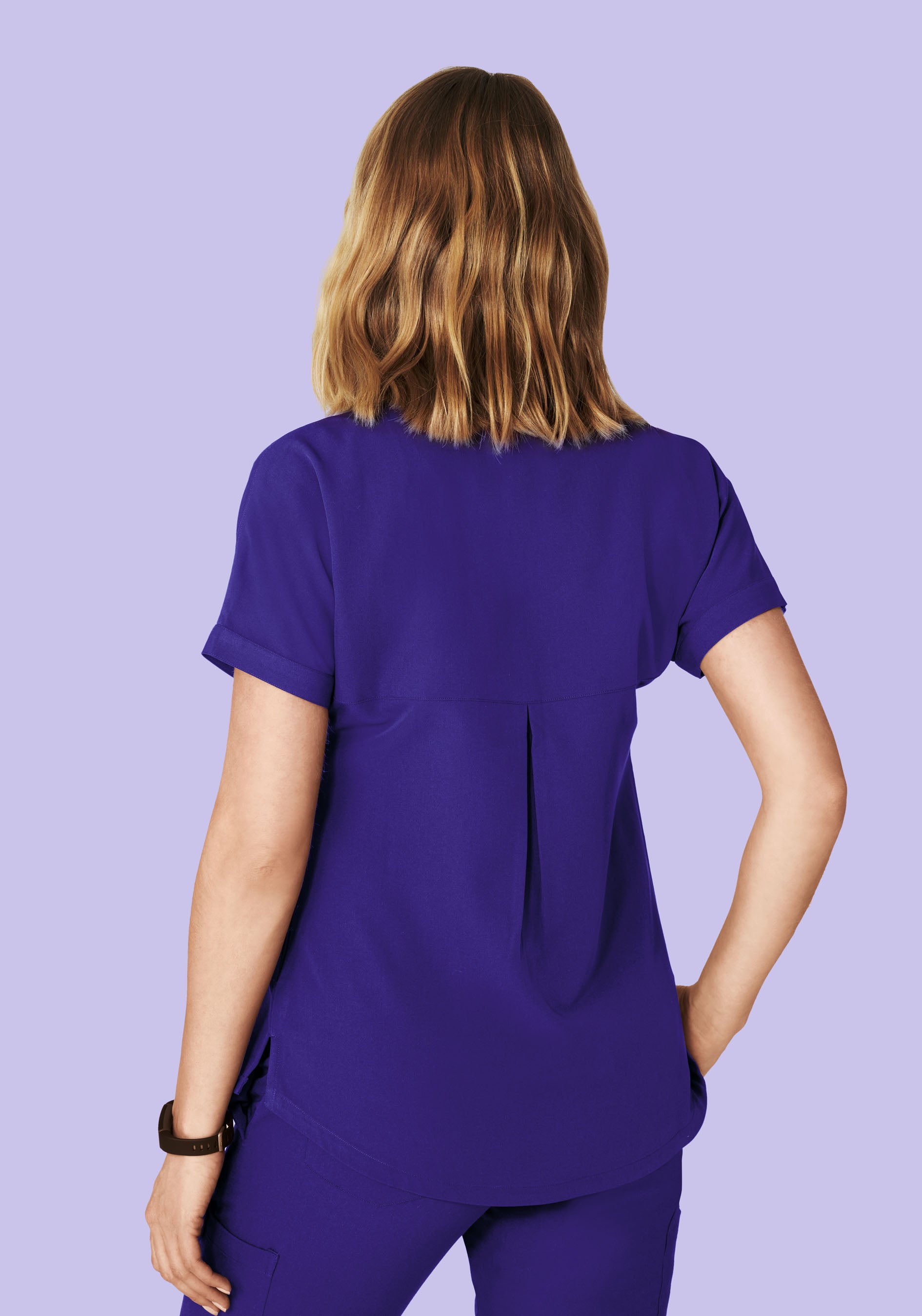 Oversized V Neck Top True Grape