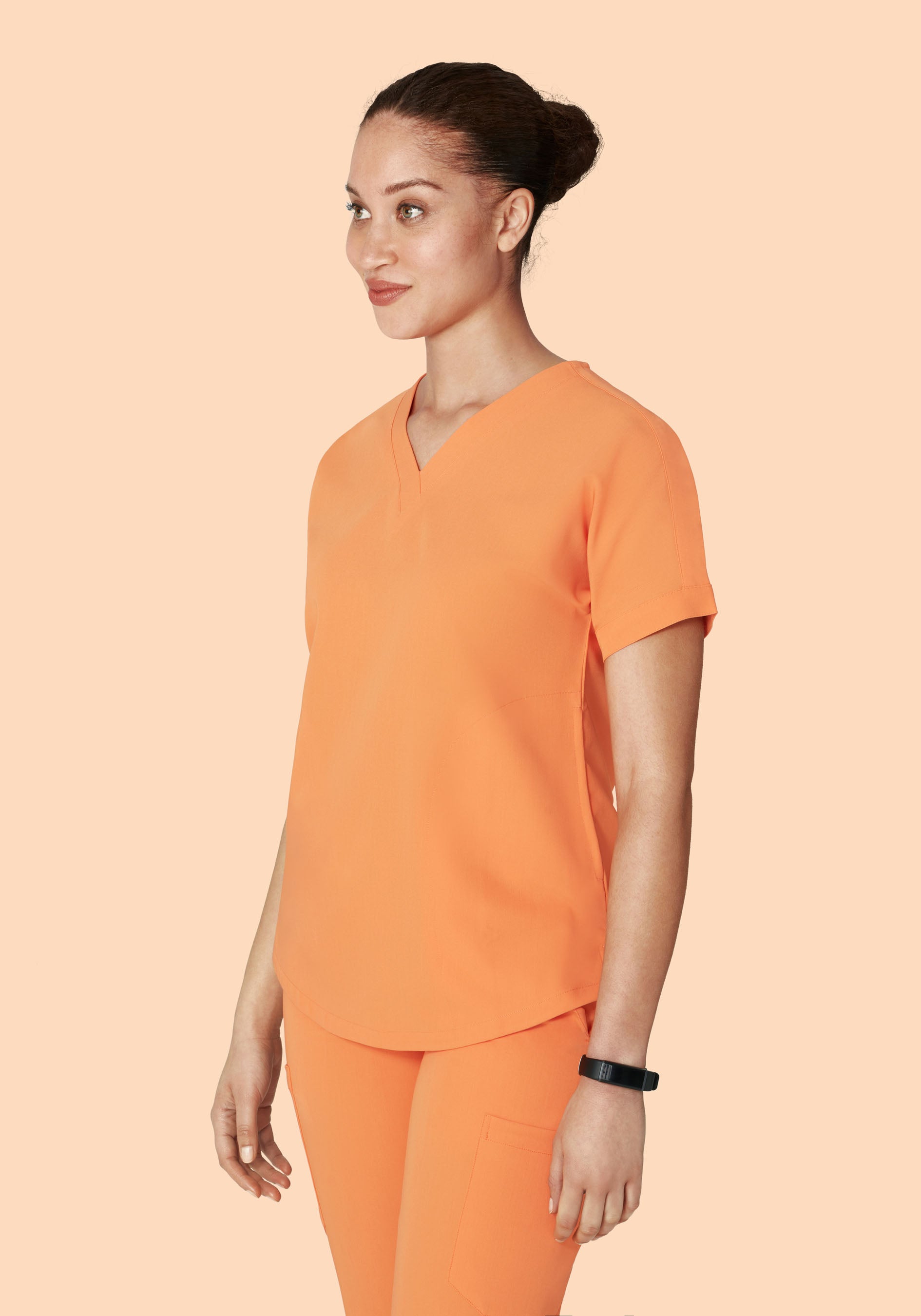 Oversized V Neck Top Cantaloupe
