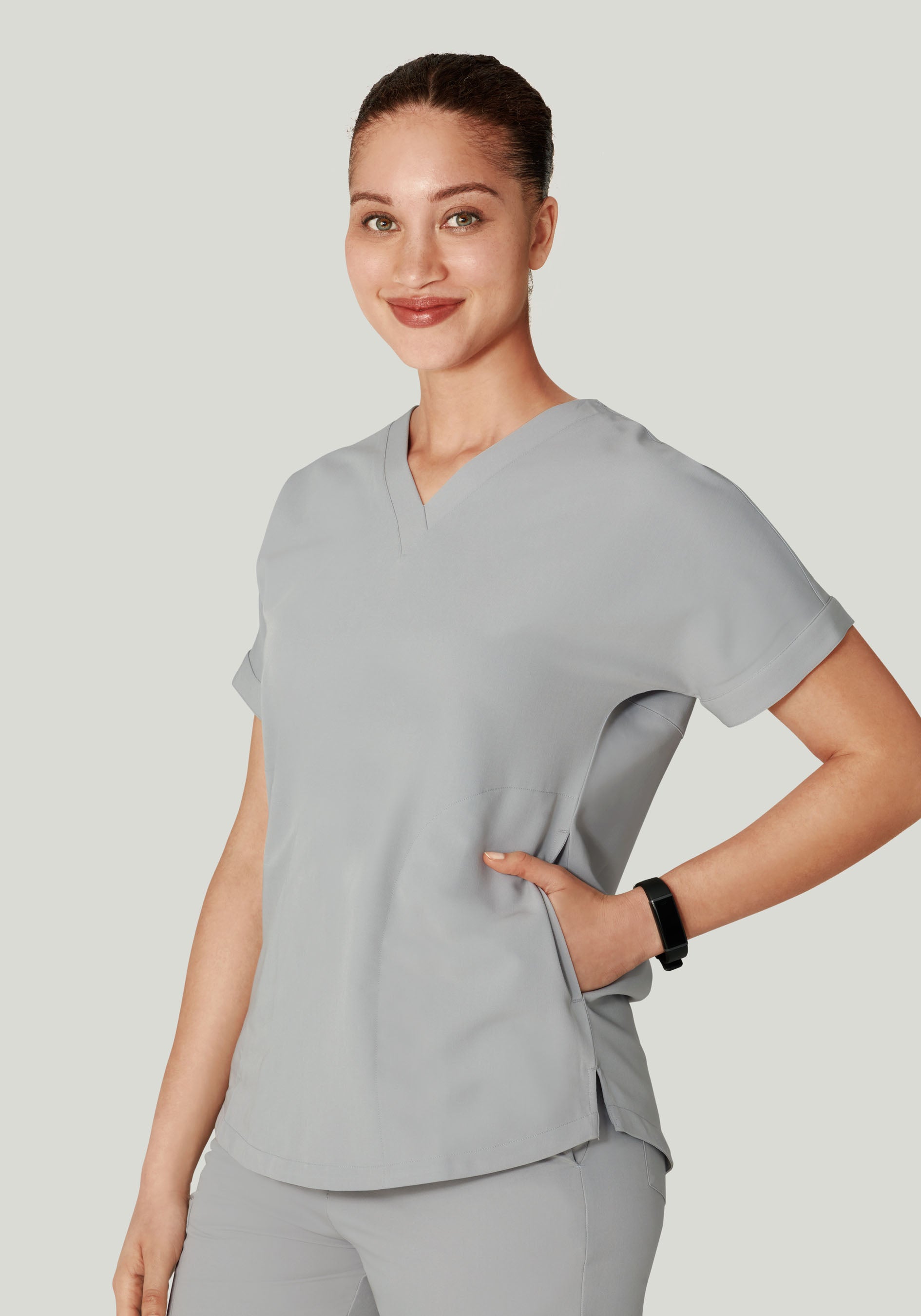 Oversized V Neck Top Cloud