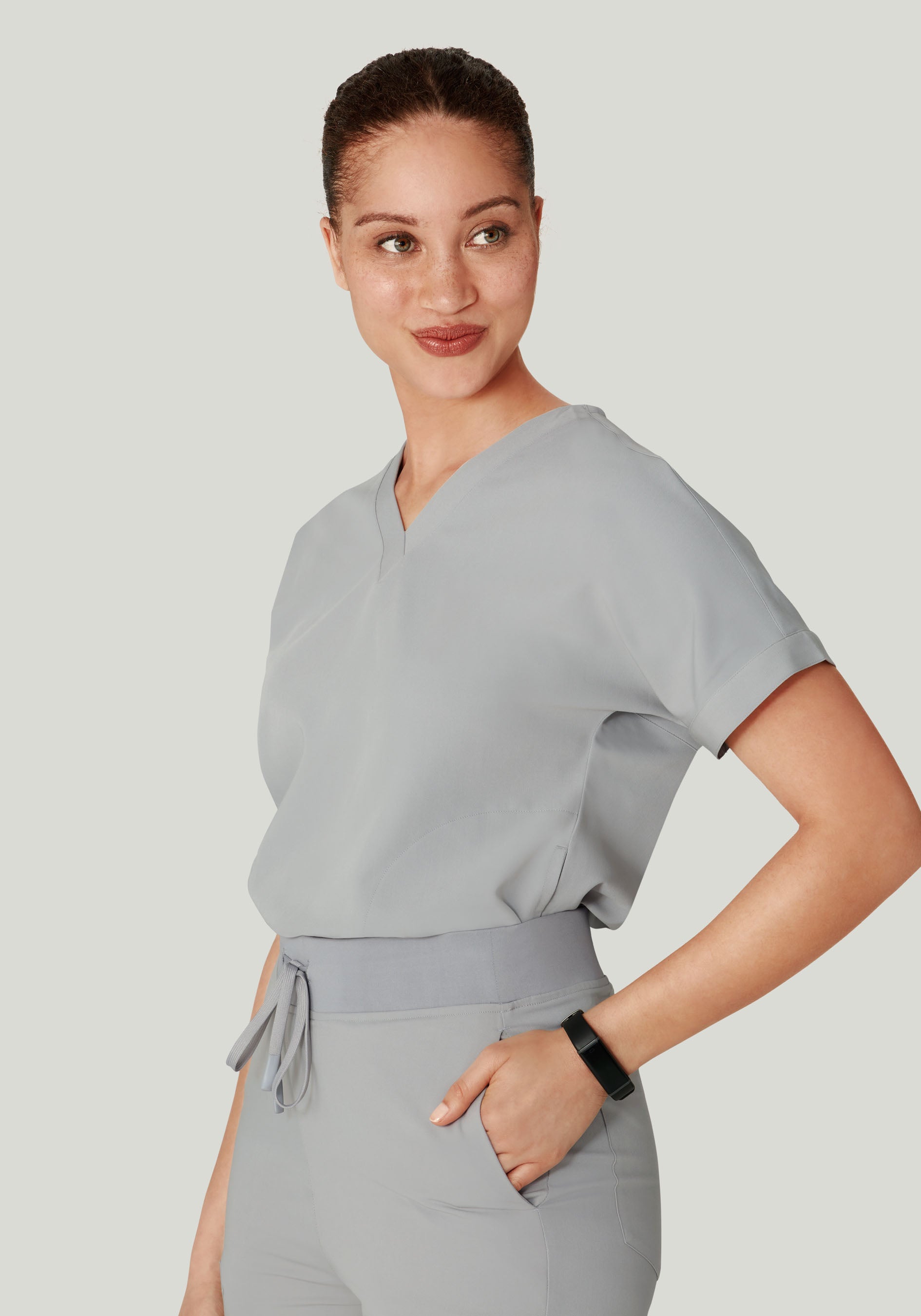 Oversized V Neck Top Cloud