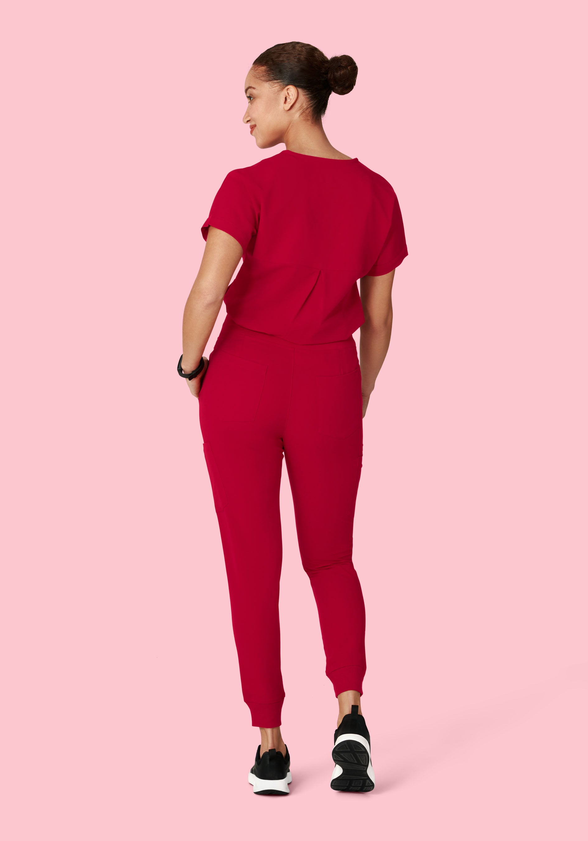 9 Pocket Joggers Crimson