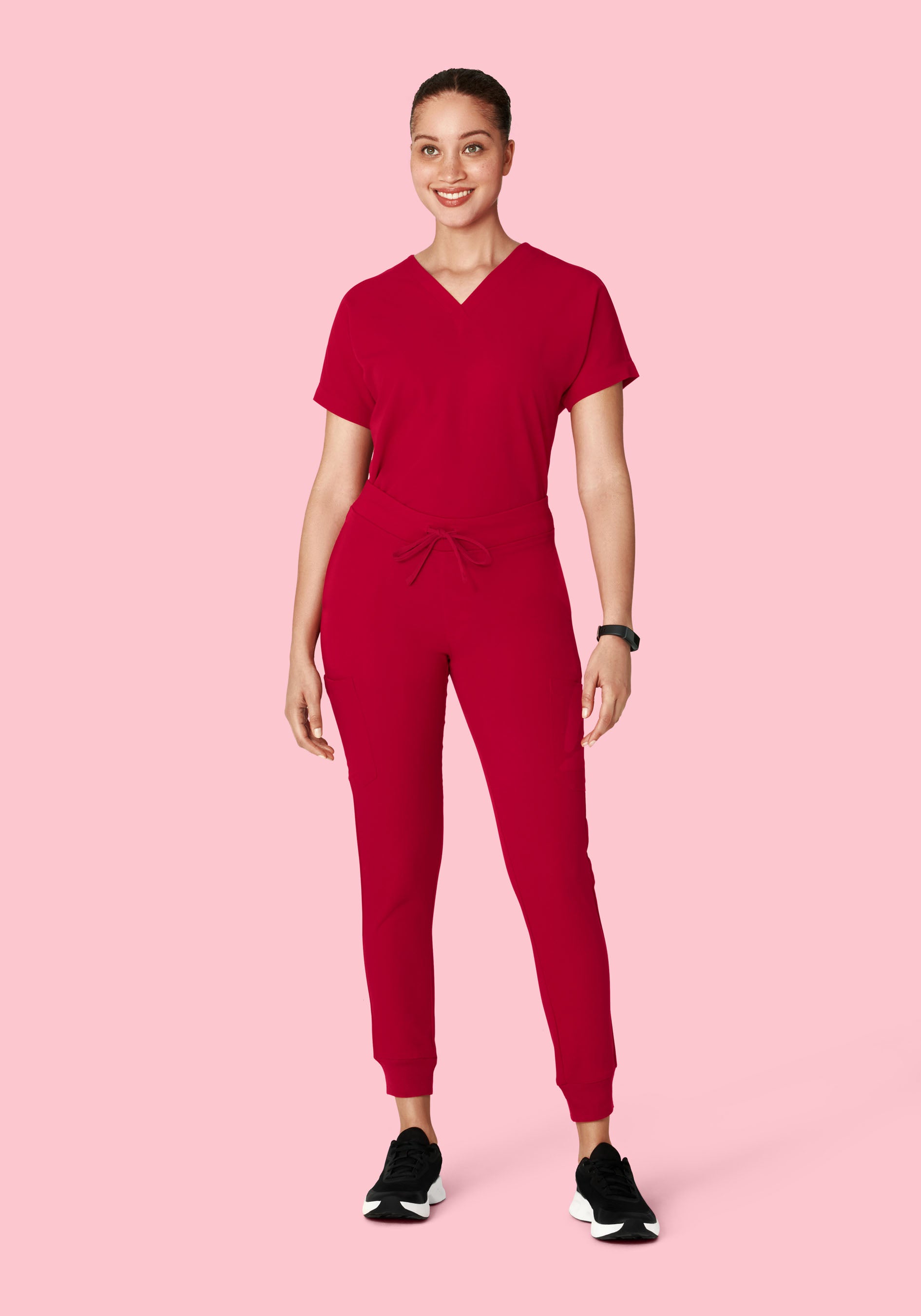9 Pocket Joggers Crimson