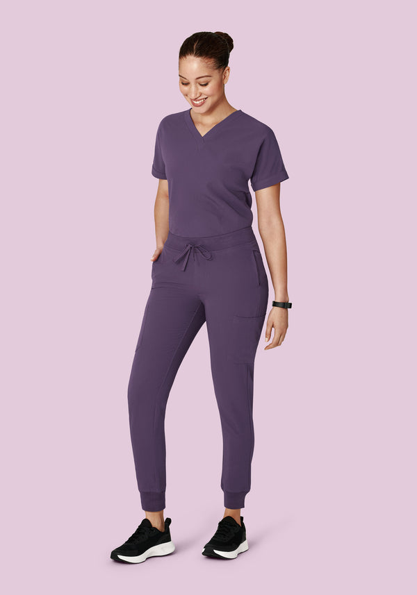  Womens Joggers High Waist Yoga Pockets Sweatpants Sport Workout  Pants Vintage Violet Purple M