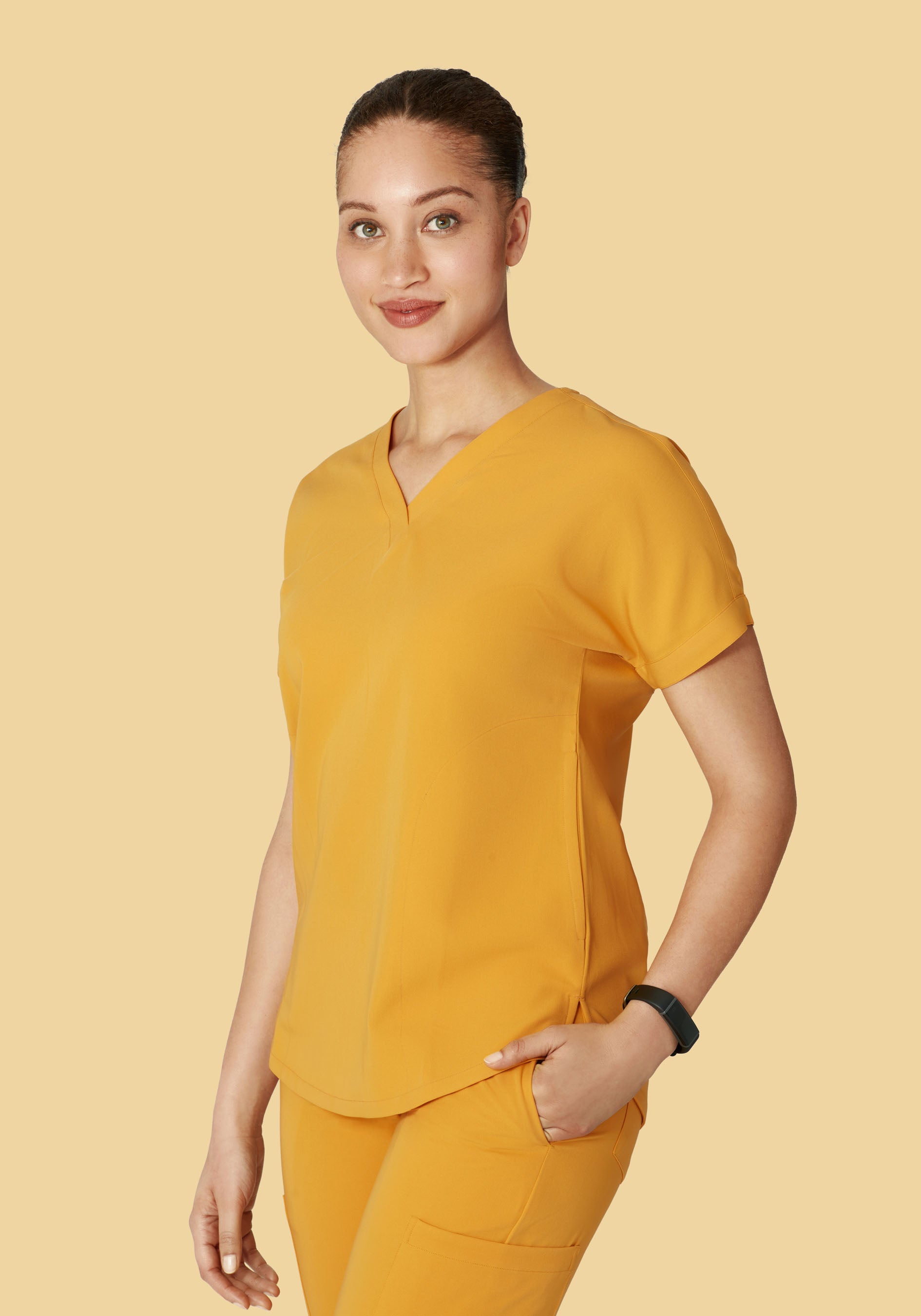 Oversized V Neck Top Honey