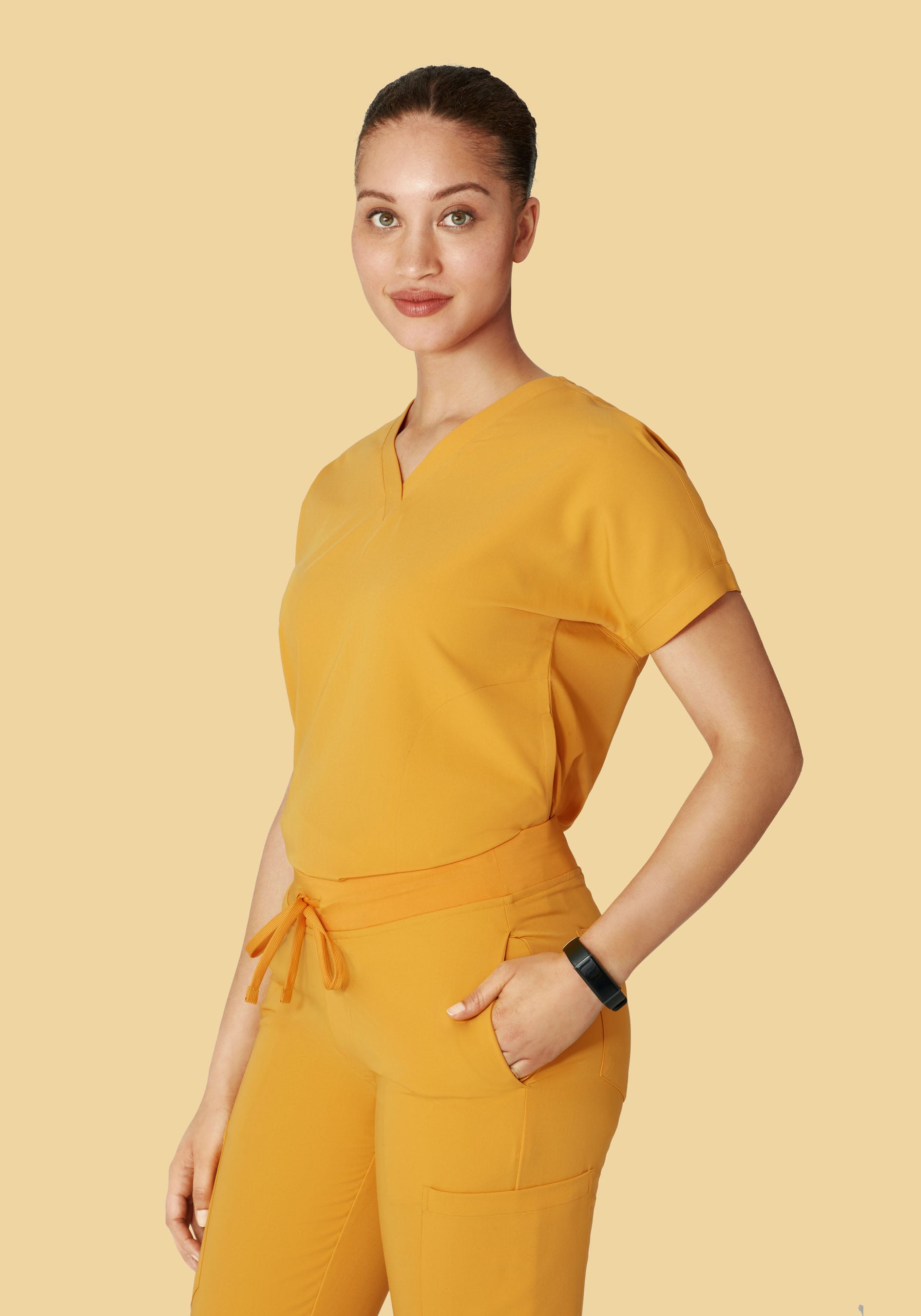 Oversized V Neck Top Honey