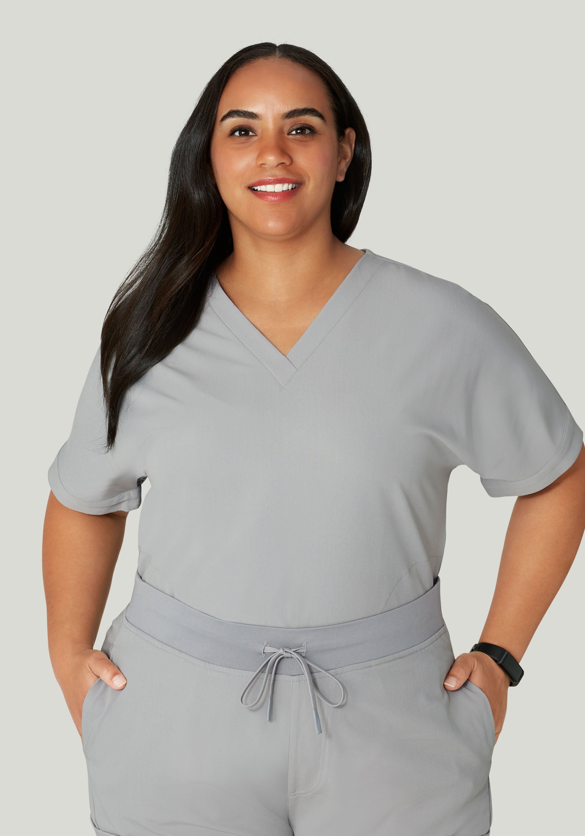 Oversized V Neck Top Cloud