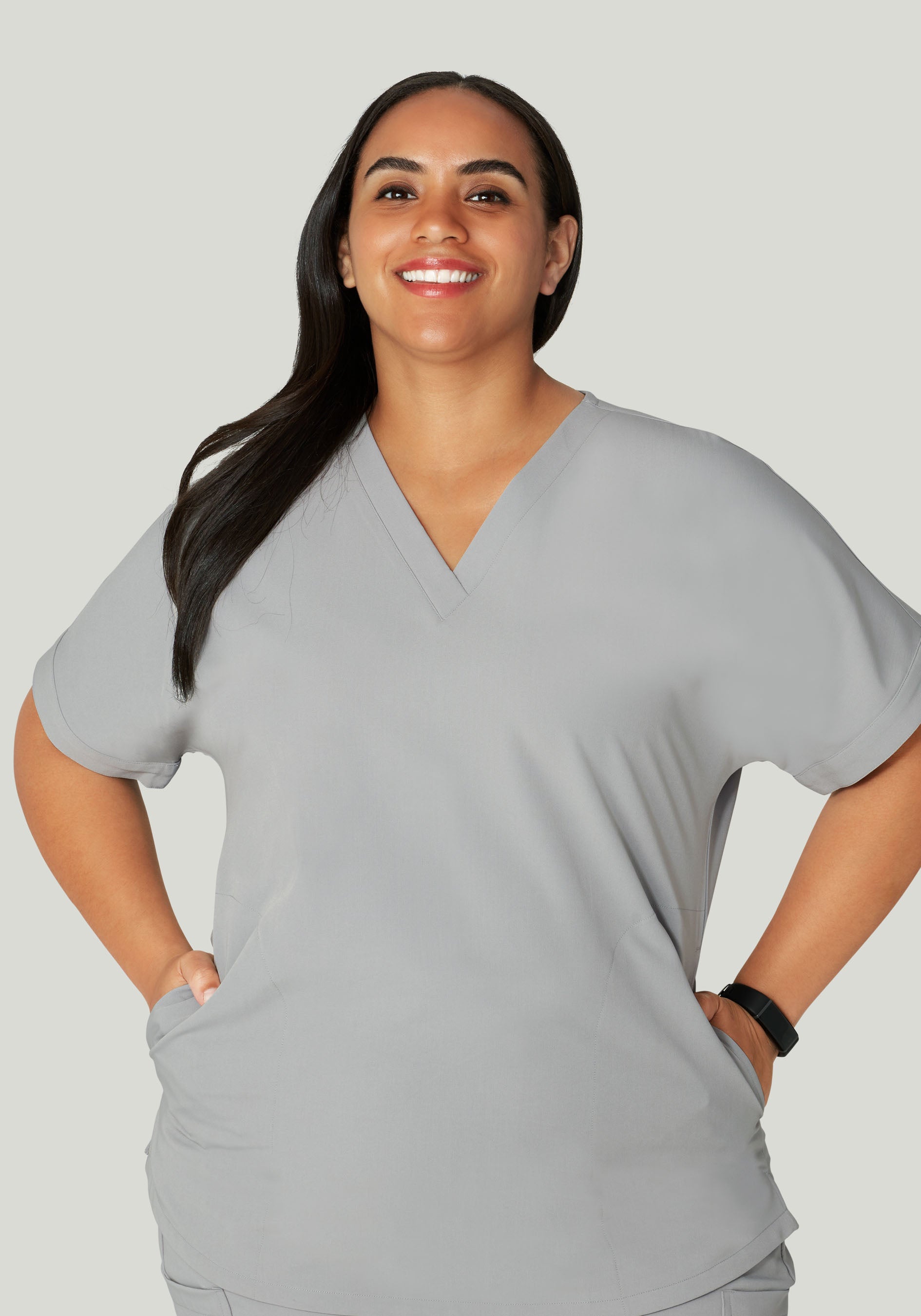 Oversized V Neck Top Cloud