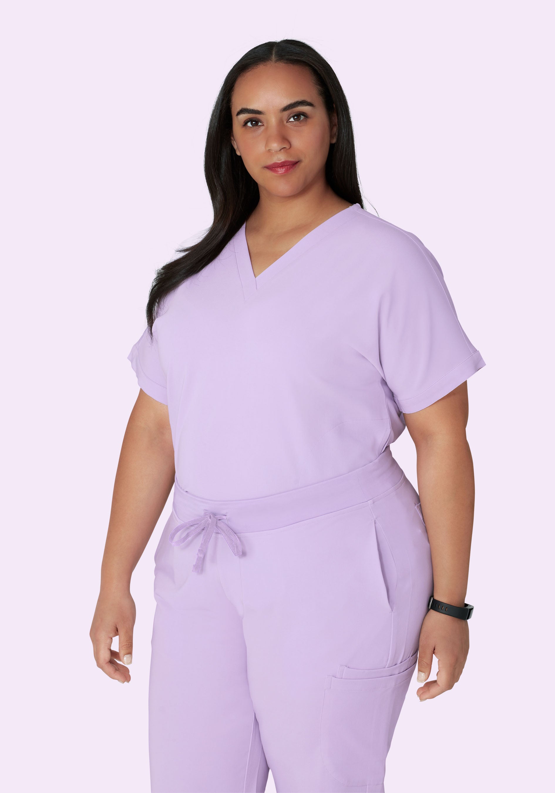 Oversized V Neck Top Cool Lavender