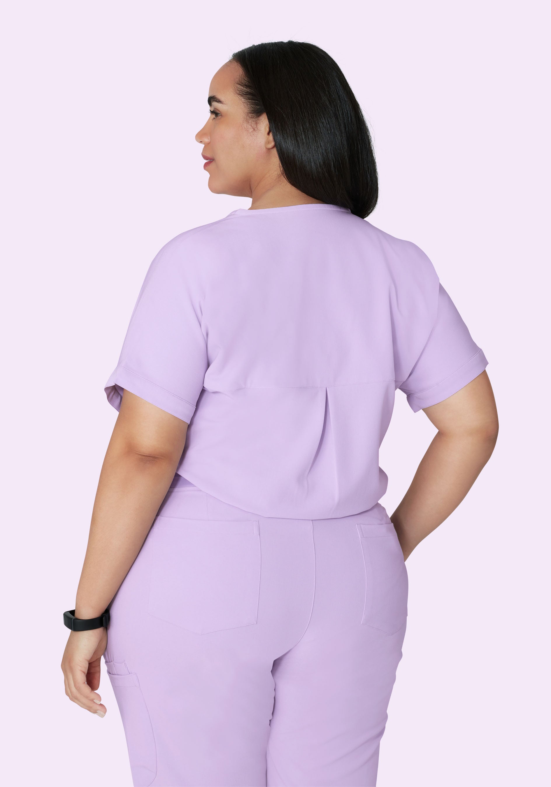 Oversized V Neck Top Cool Lavender