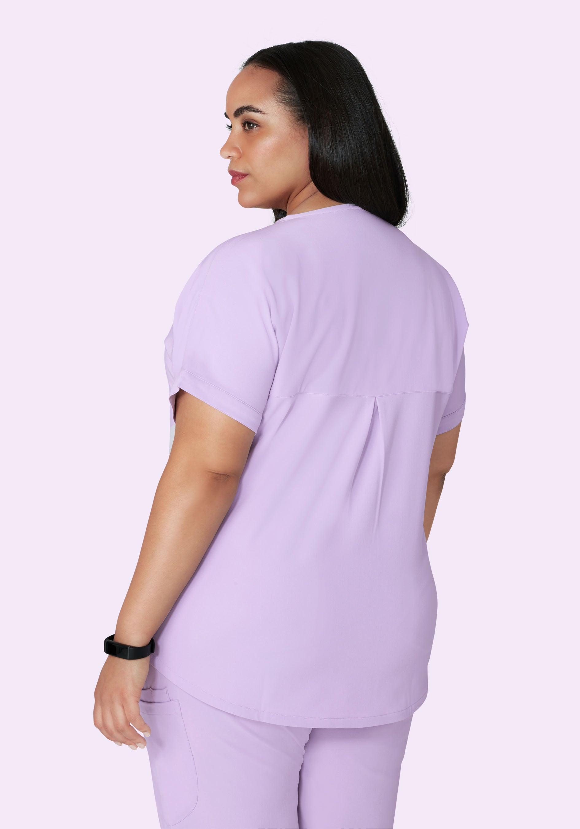 Oversized V Neck Top Cool Lavender
