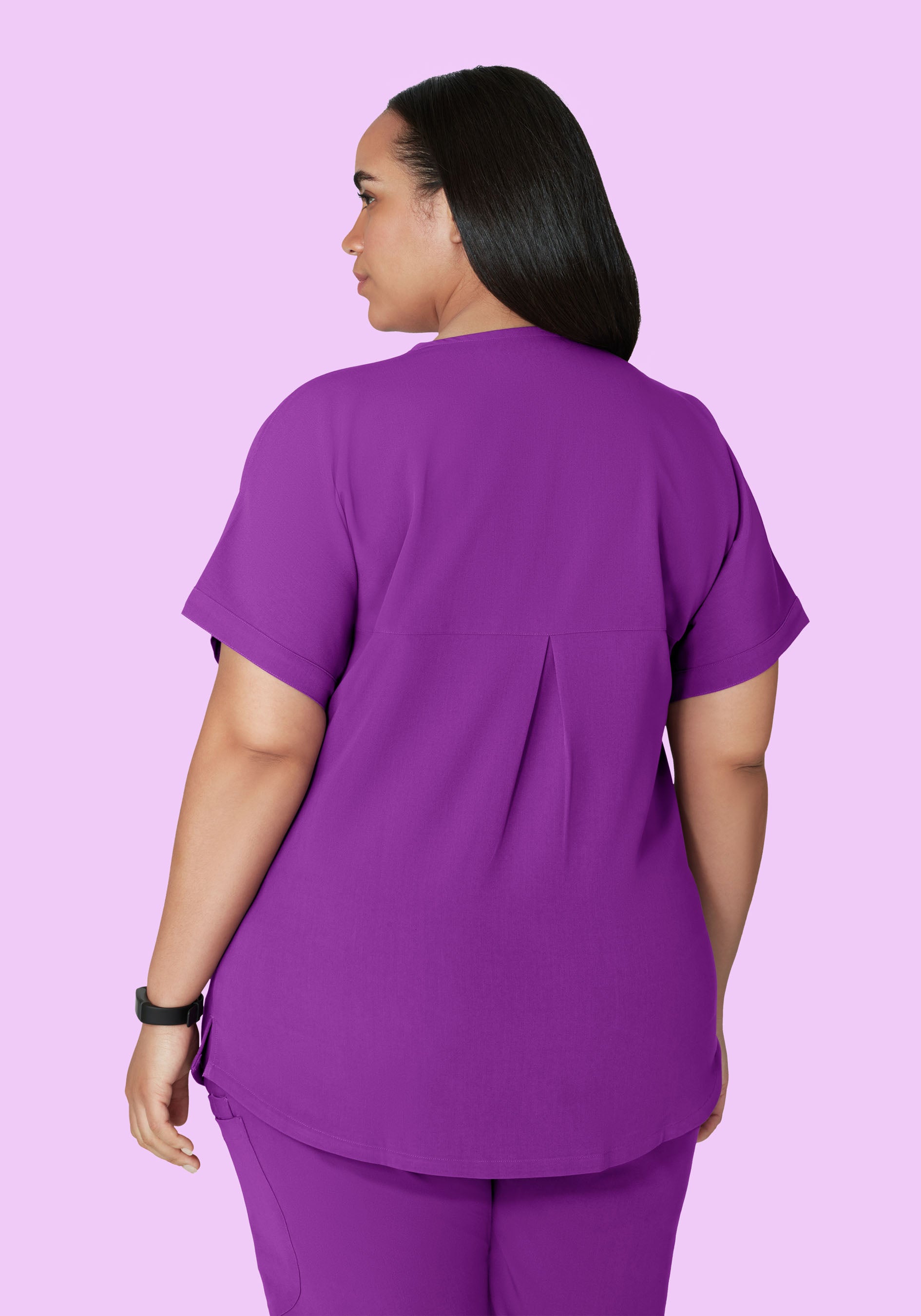 Oversized V Neck Top Cyber Grape
