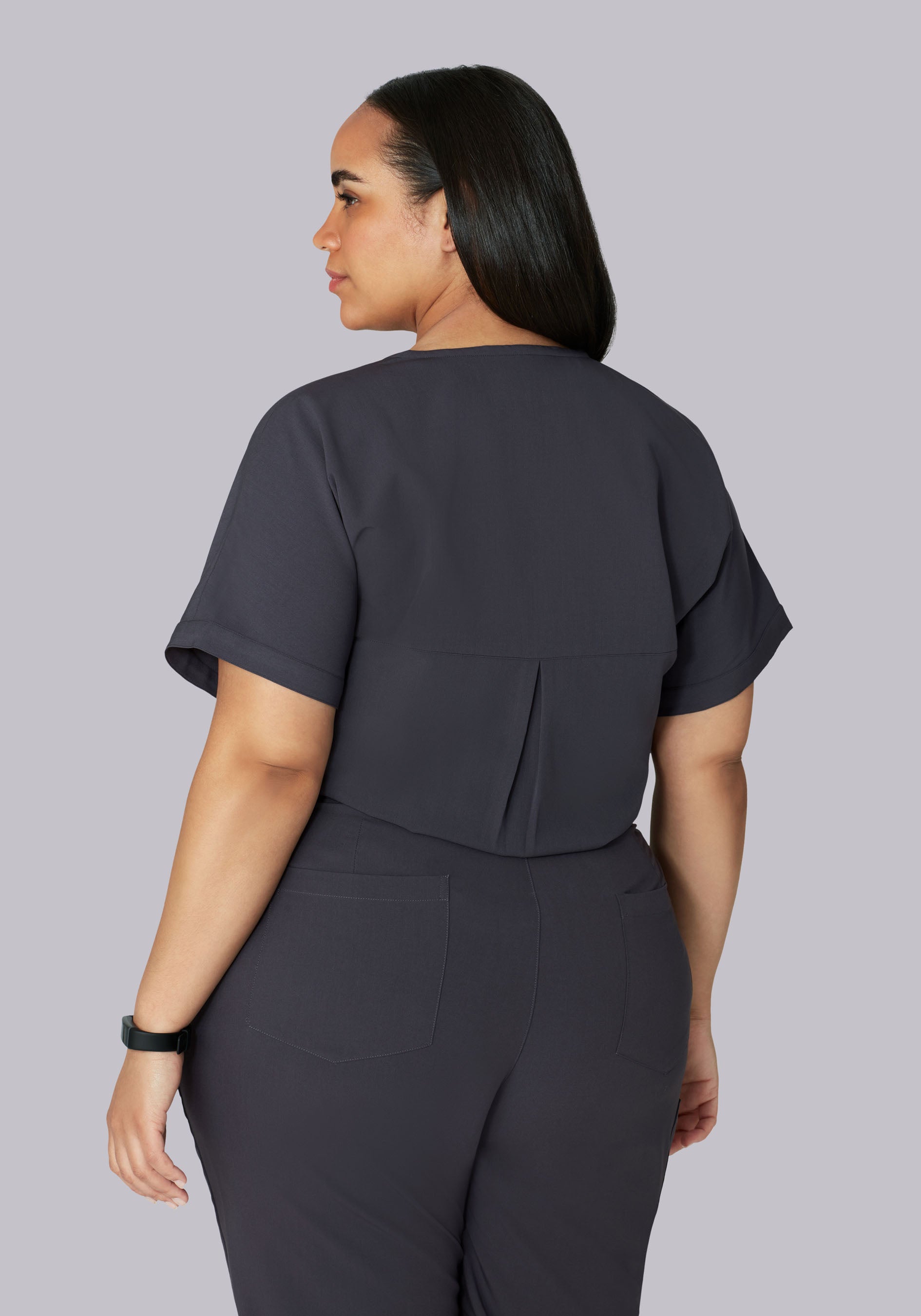 Oversized V Neck Top Pewter – Mandala Scrubs