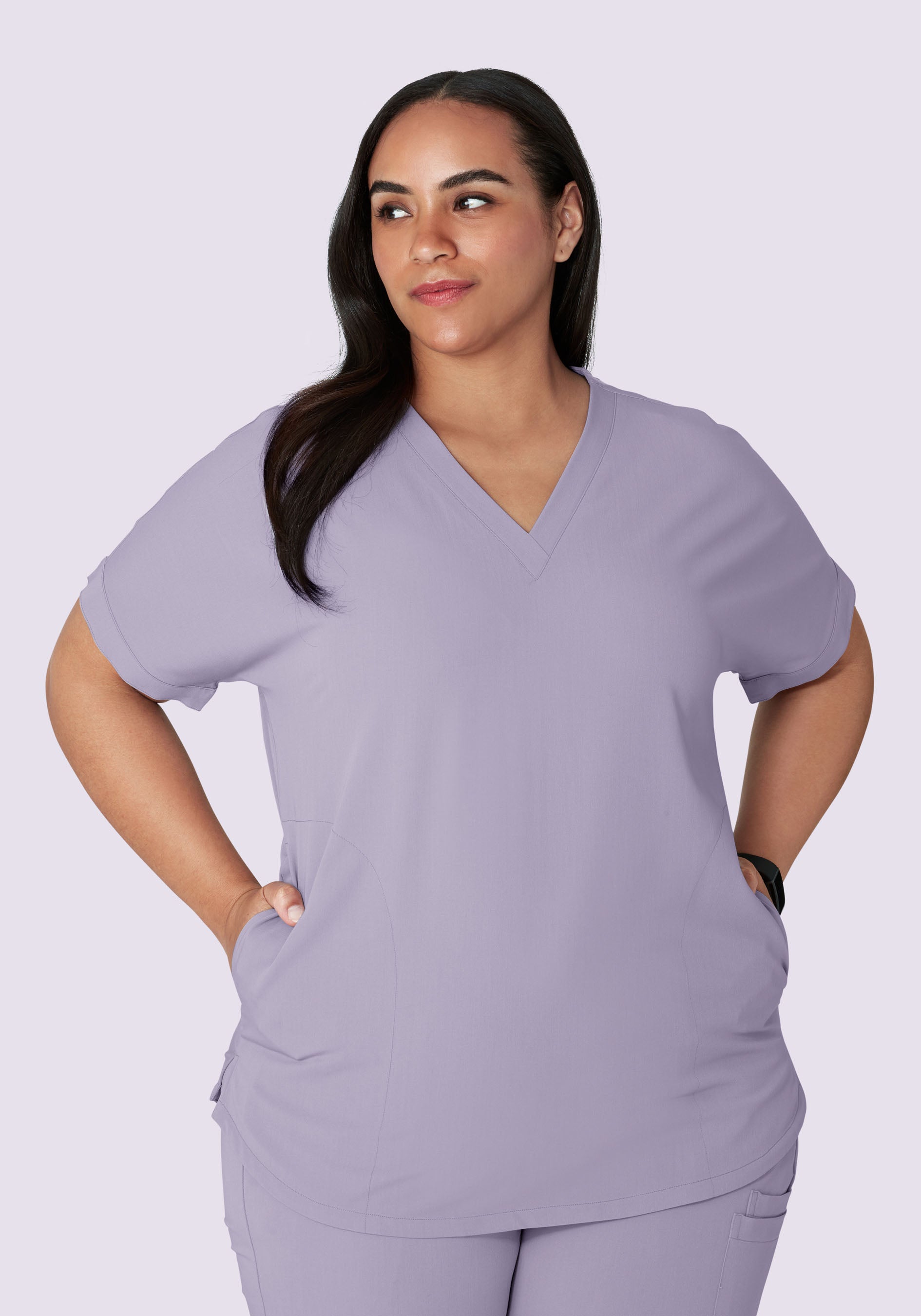 Oversized V Neck Top Ube