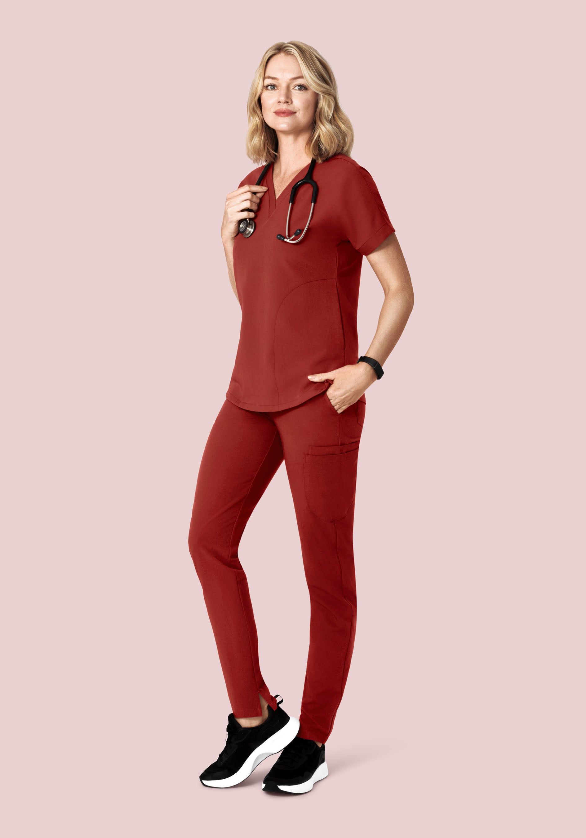 6 Pocket Slim Pants Rosewood