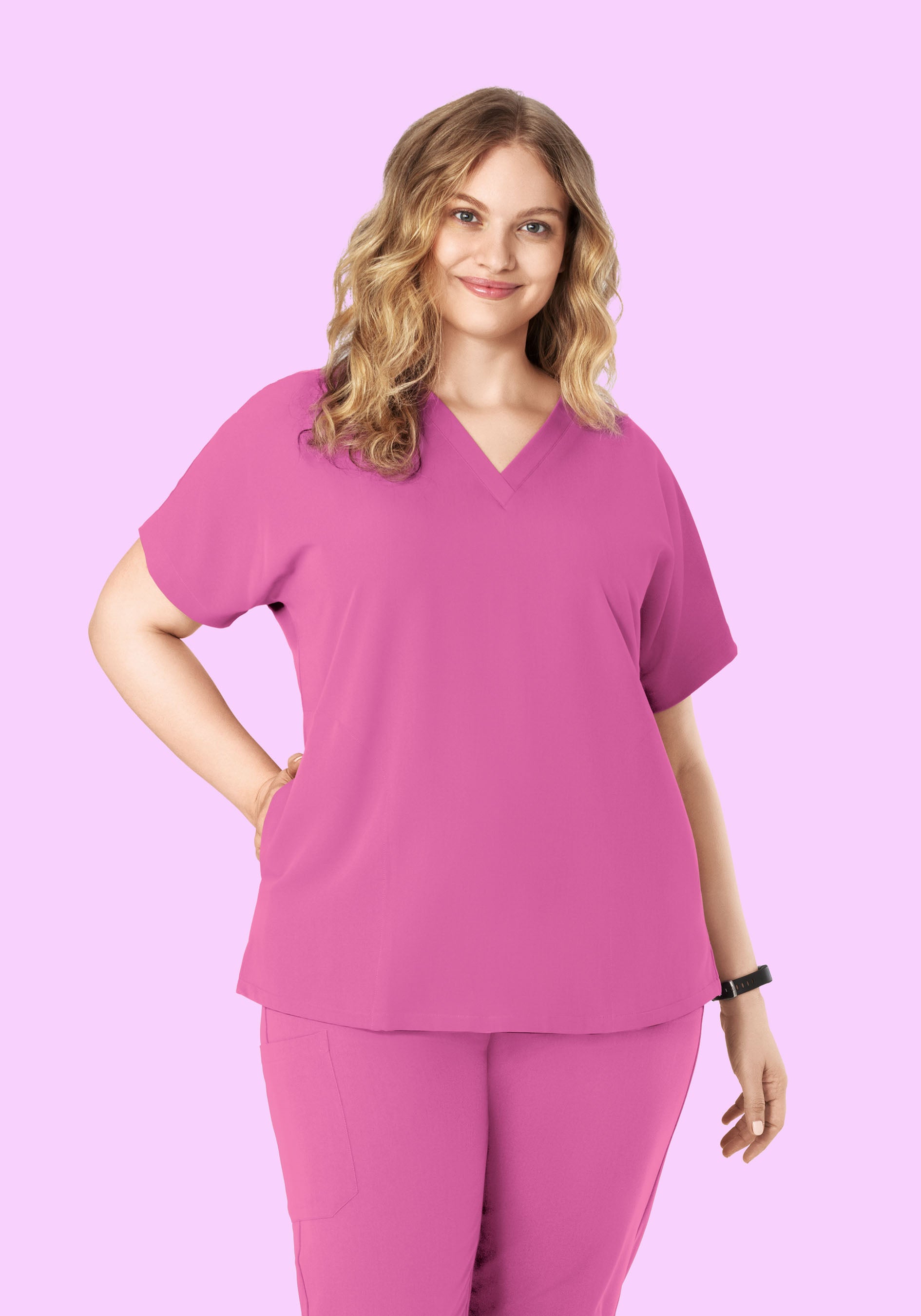 Oversized V Neck Top Dahlia