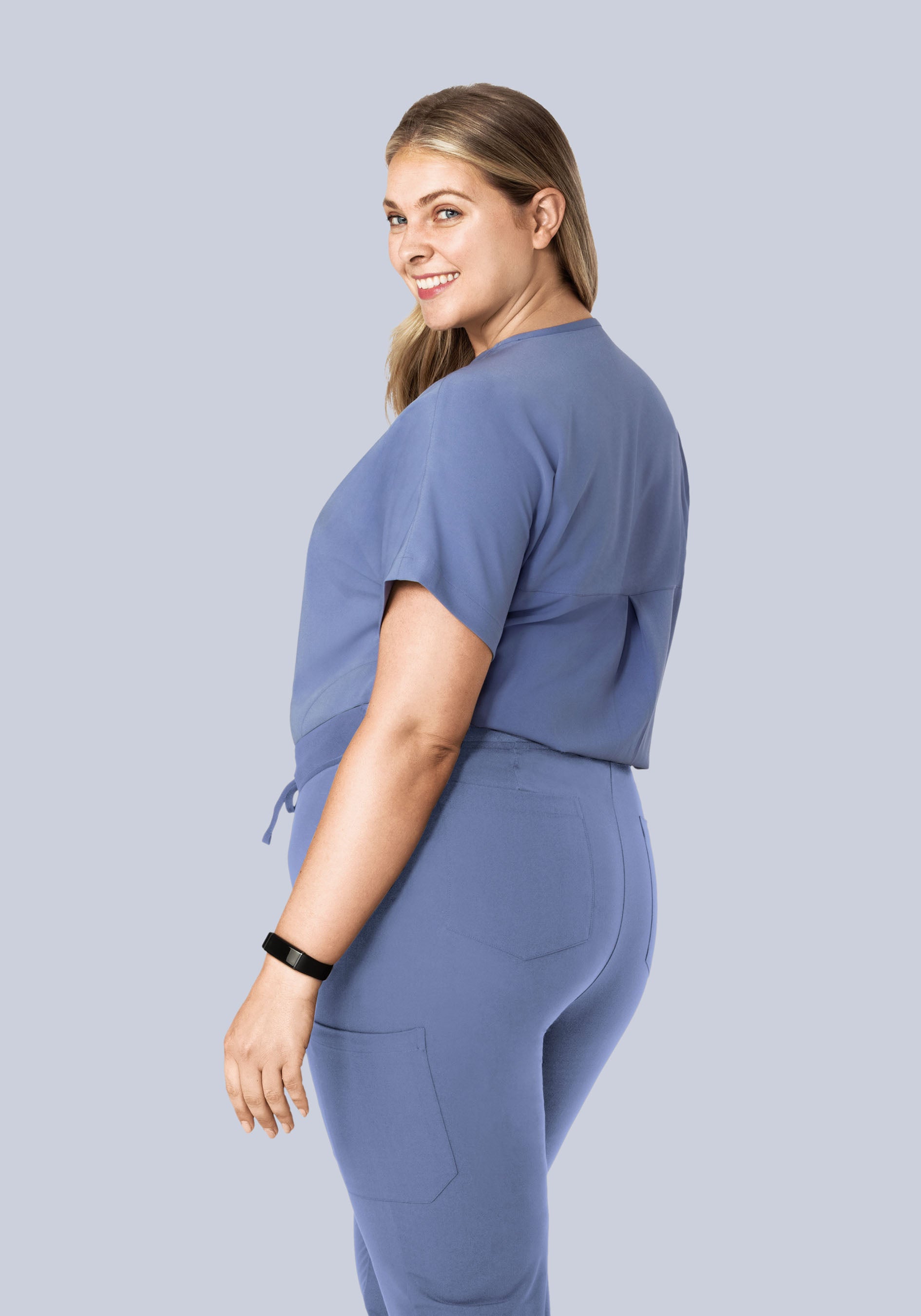 Oversized V Neck Top Periwinkle