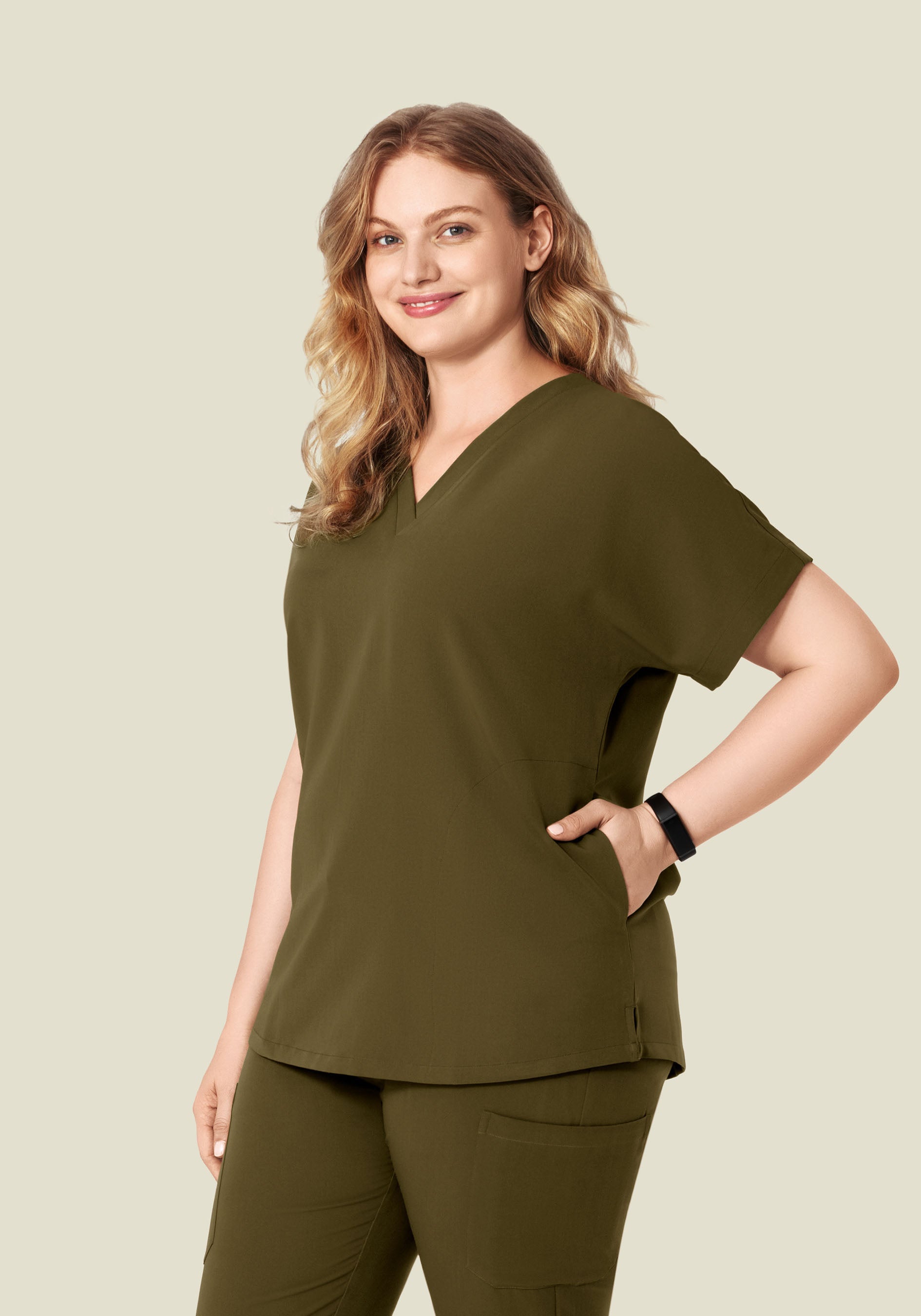 Oversized V Neck Top Manzanilla