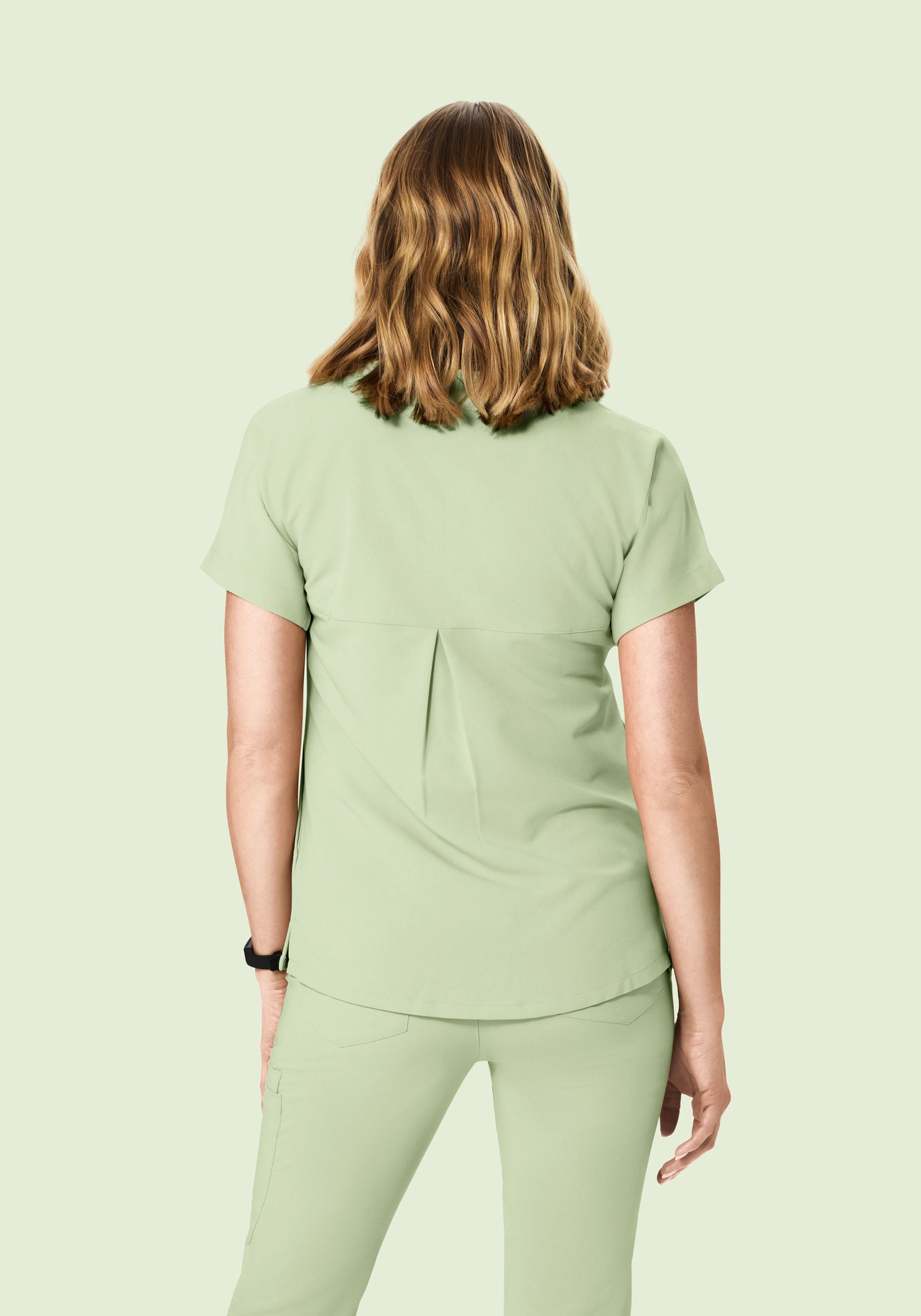 Oversized V Neck Top Matcha