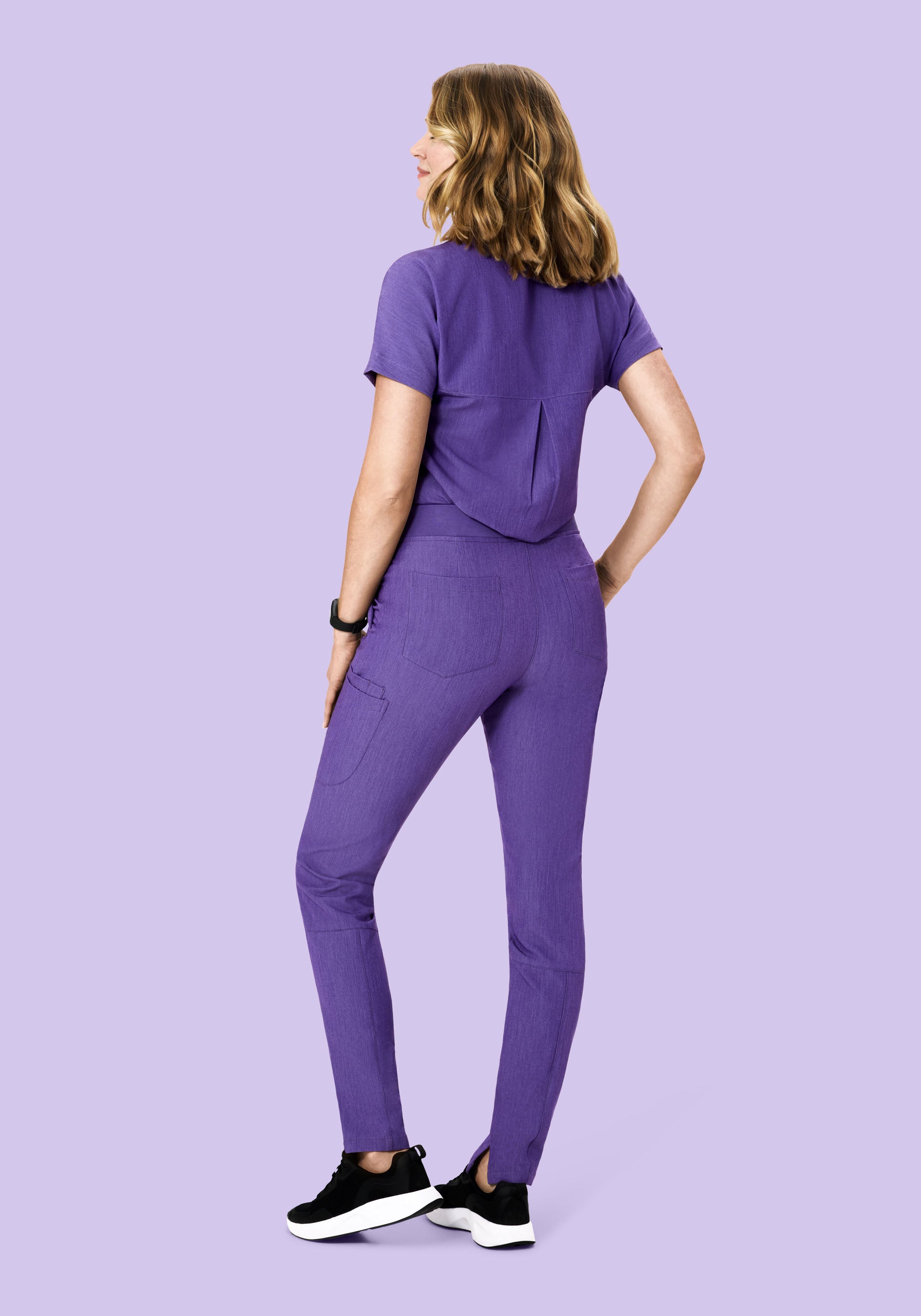 6 Pocket Slim Pants Heather Grape