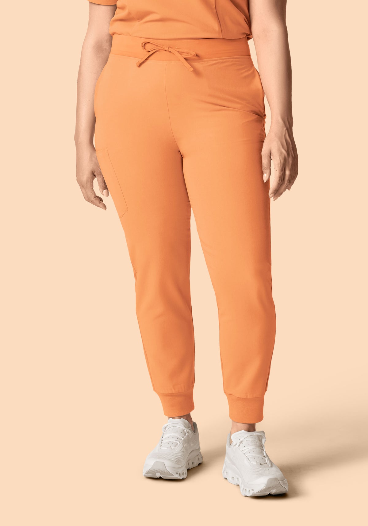 High Waisted Joggers Cantaloupe