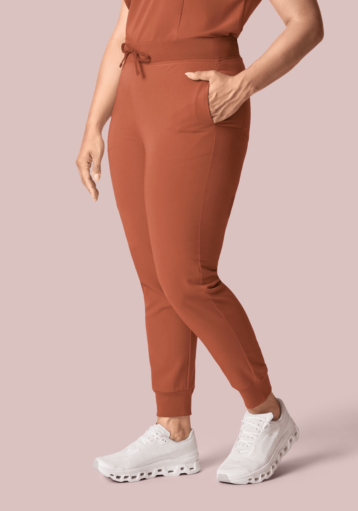 High Waisted Joggers Chestnut