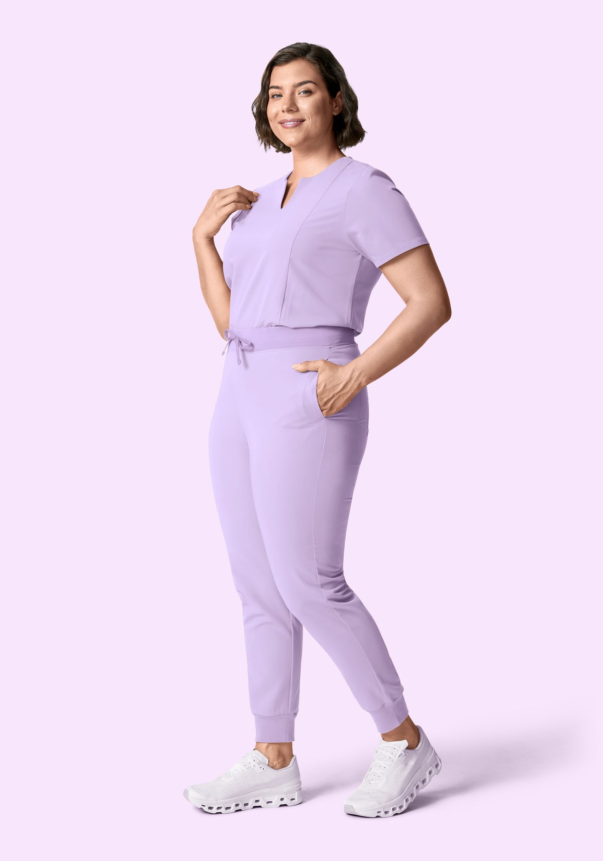 High Waisted Joggers Cool Lavender