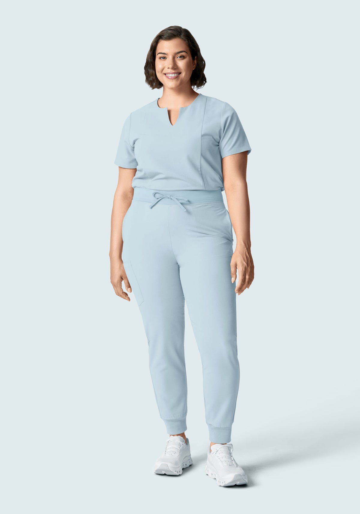 High Waisted Joggers Powder Blue