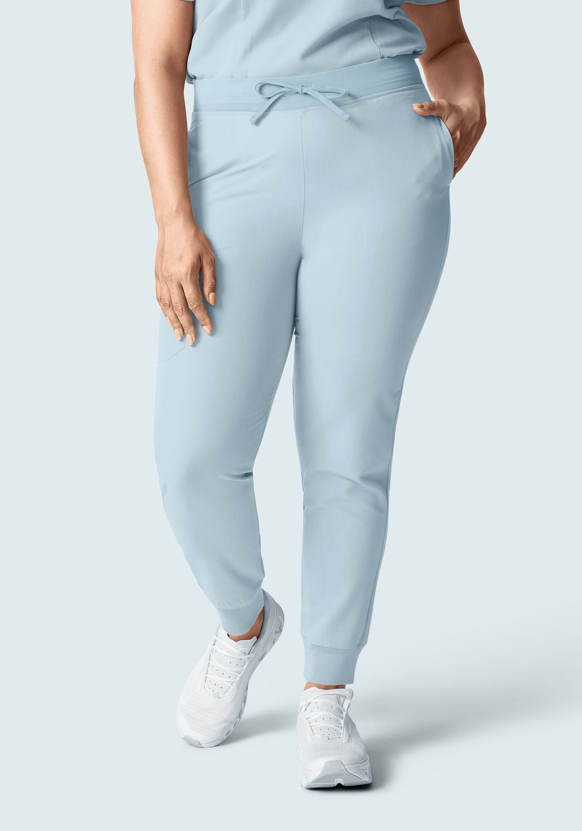High Waisted Joggers Powder Blue