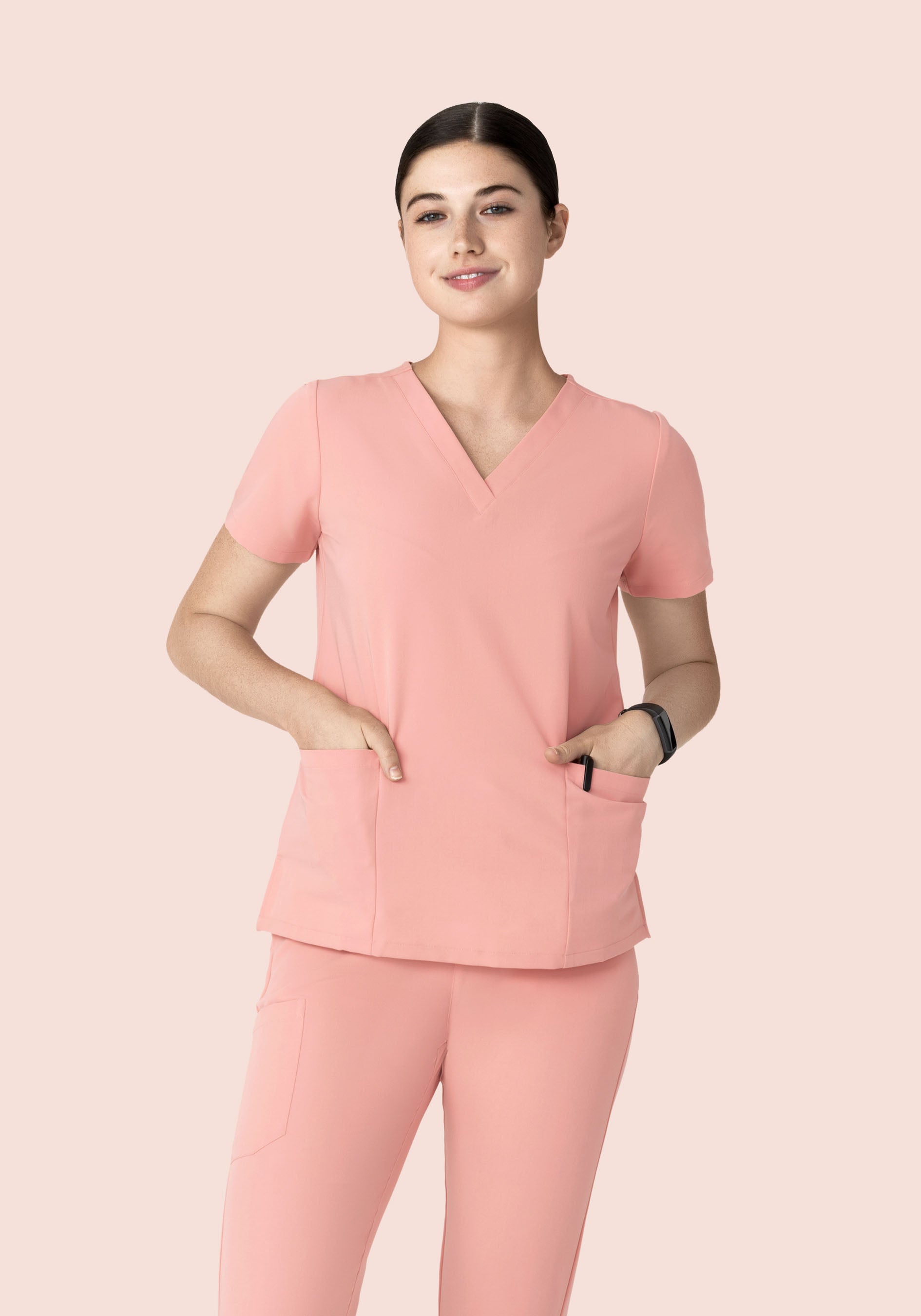 6 Pocket Top Dusty Pink