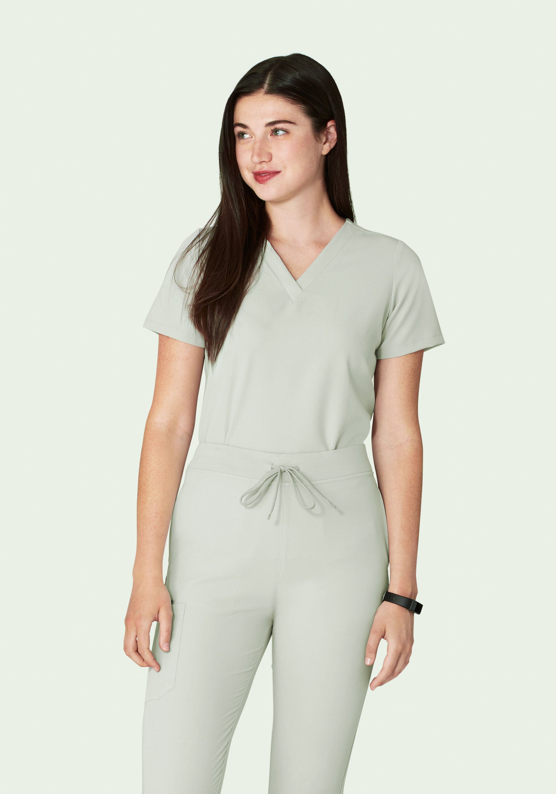 Women's V-Neck 6-Pocket Scrub Top - Northern Droplet | Mandala Scrubs
