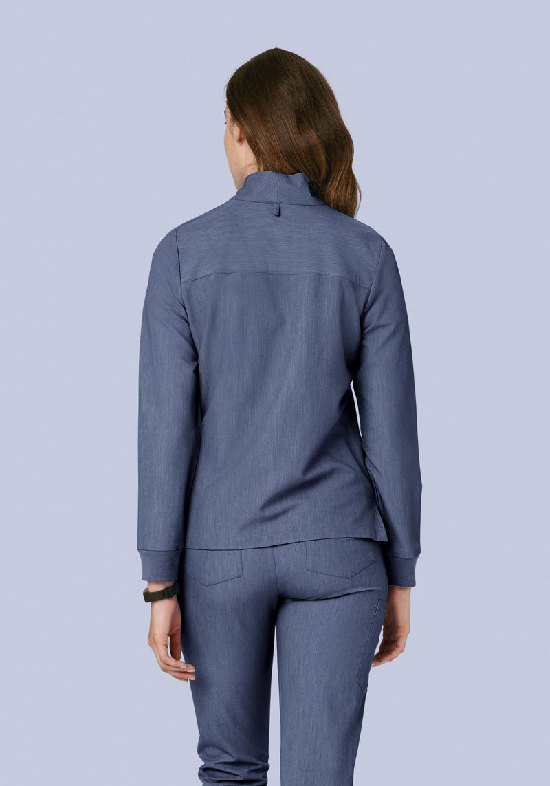Women's Modern Scrub Jacket Heather Denim