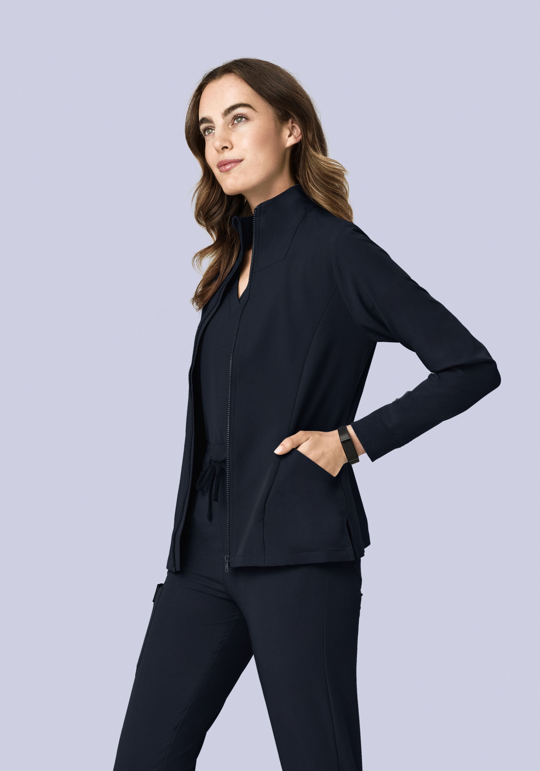 Women's Modern Scrub Jacket Midnight Navy