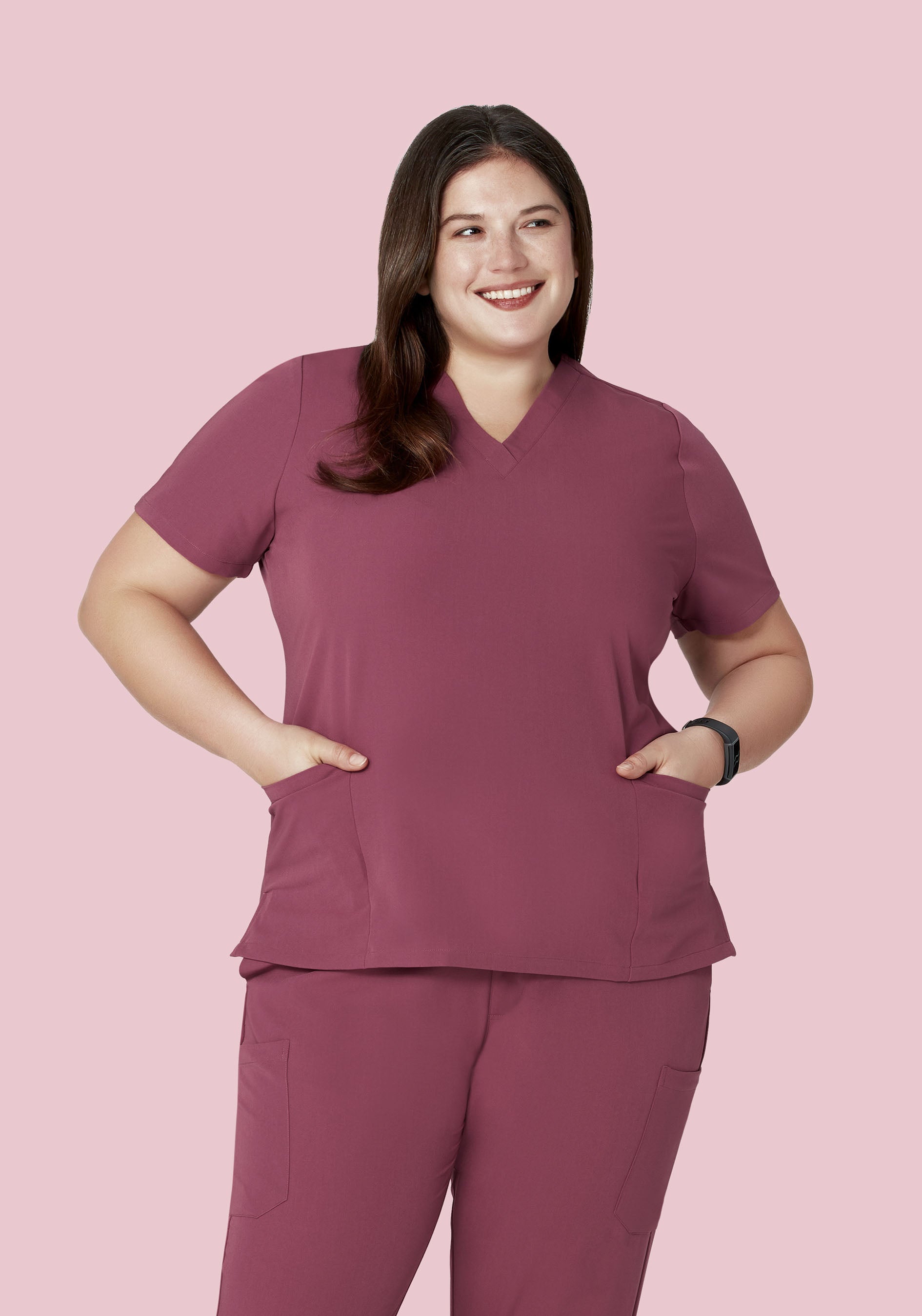 6 Pocket Top Deep Mauve