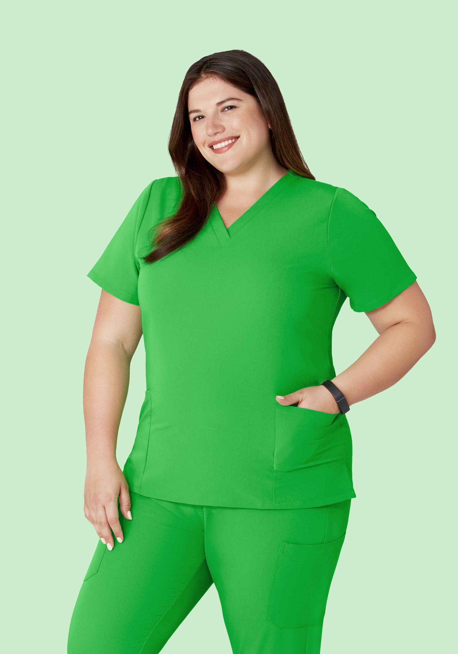 6 Pocket Top Kelly Green