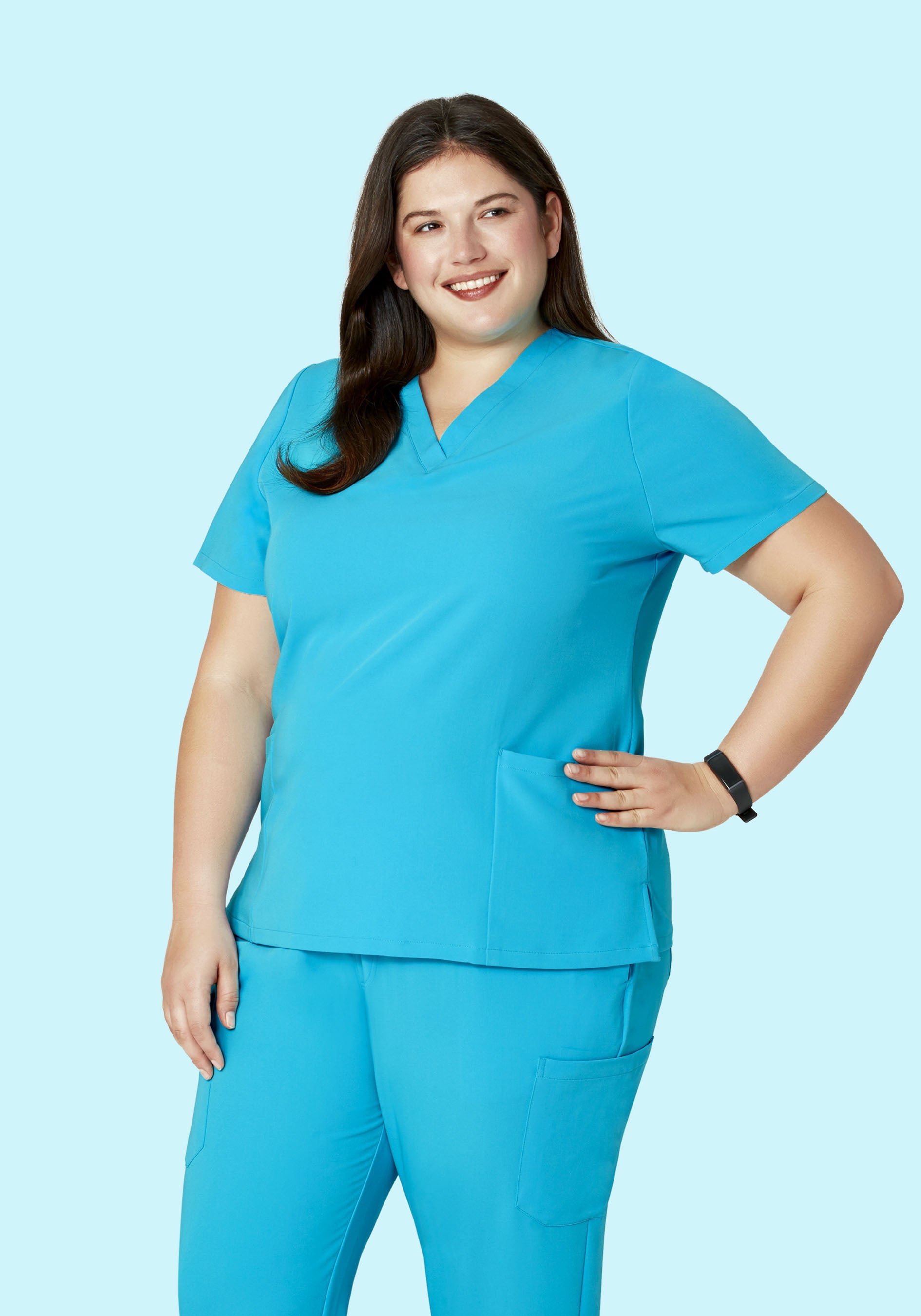 6 Pocket Top Pacific Blue