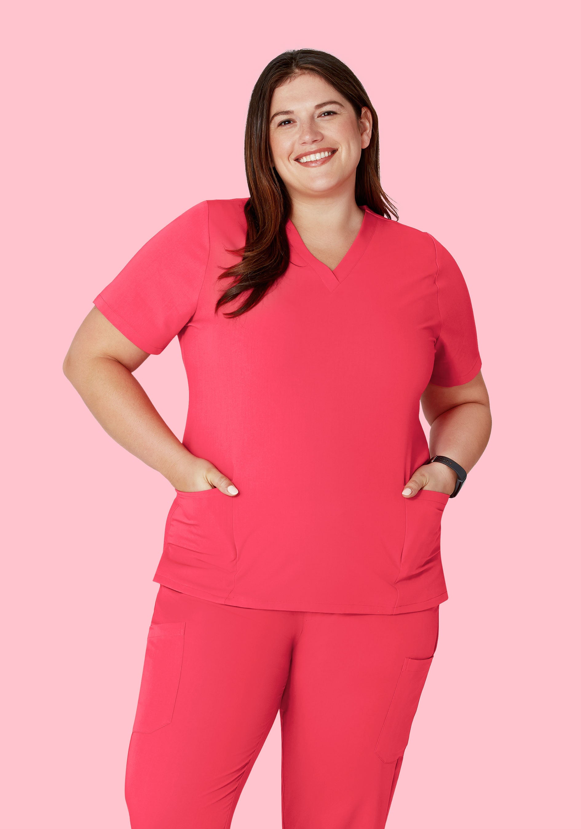 6 Pocket Top Paradise Pink