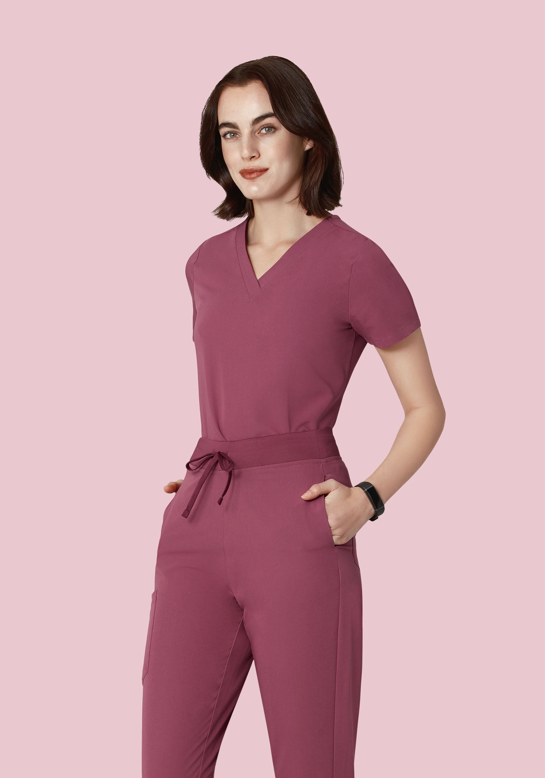 6 Pocket Top Deep Mauve